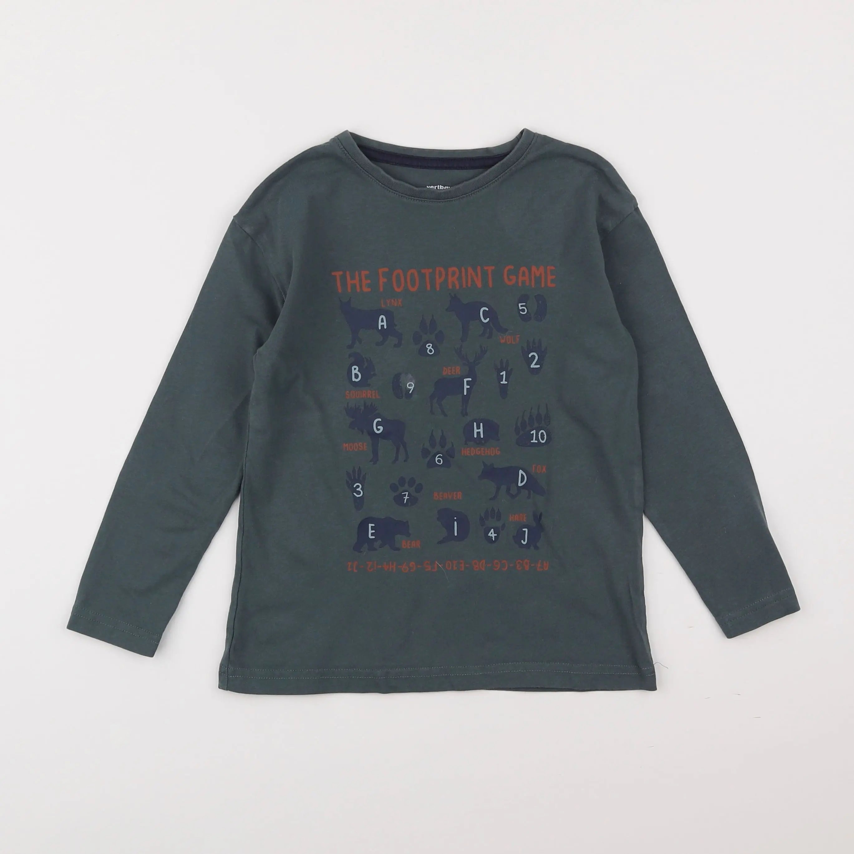 Vertbaudet - tee-shirt vert - 6 ans