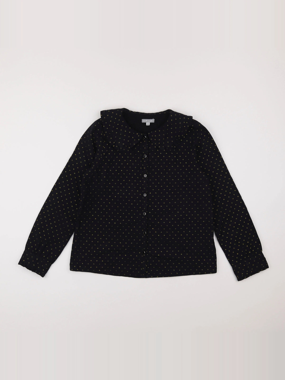 Vertbaudet - blouse noir, or - 14 ans