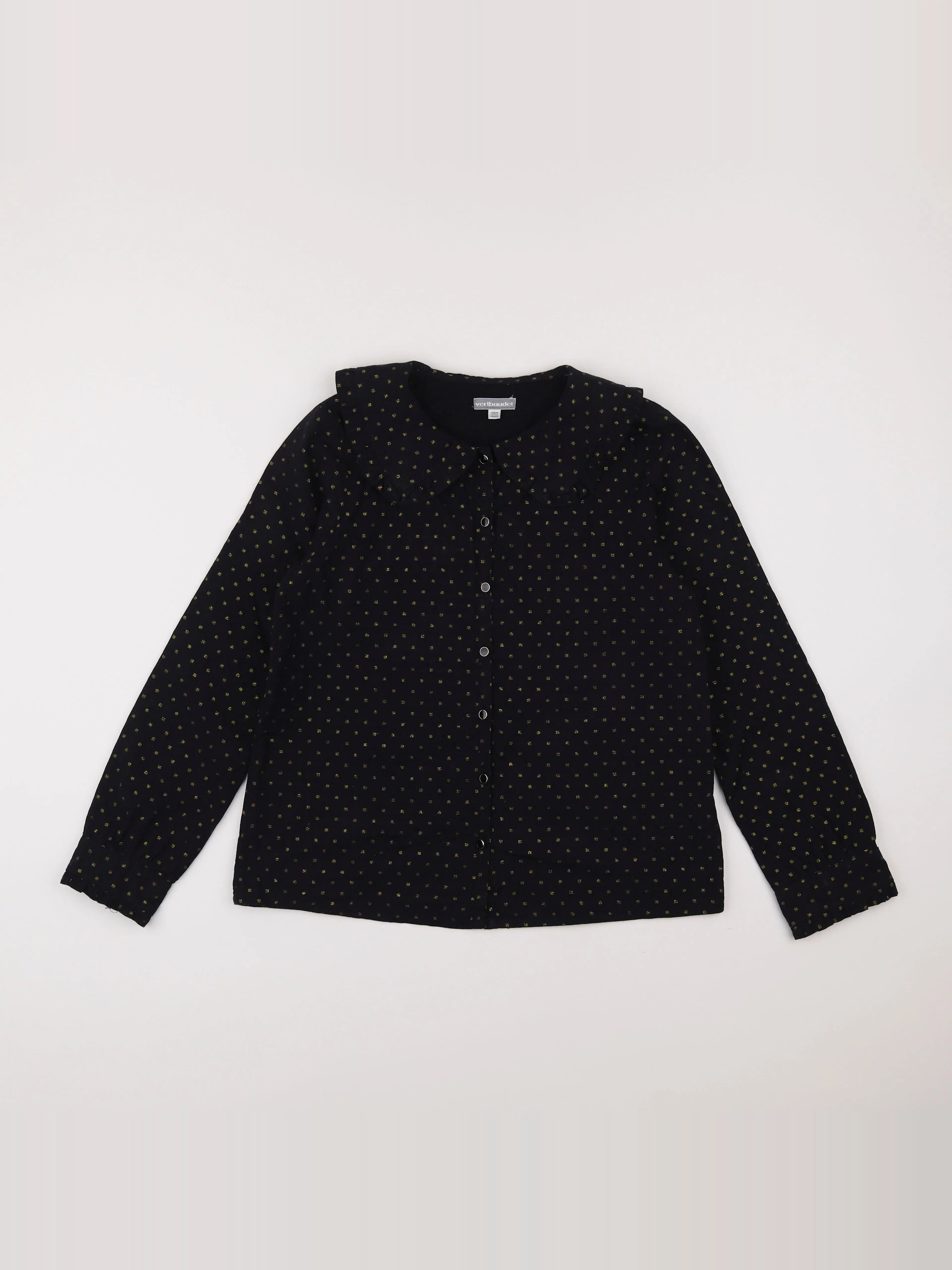Vertbaudet - blouse noir, or - 14 ans