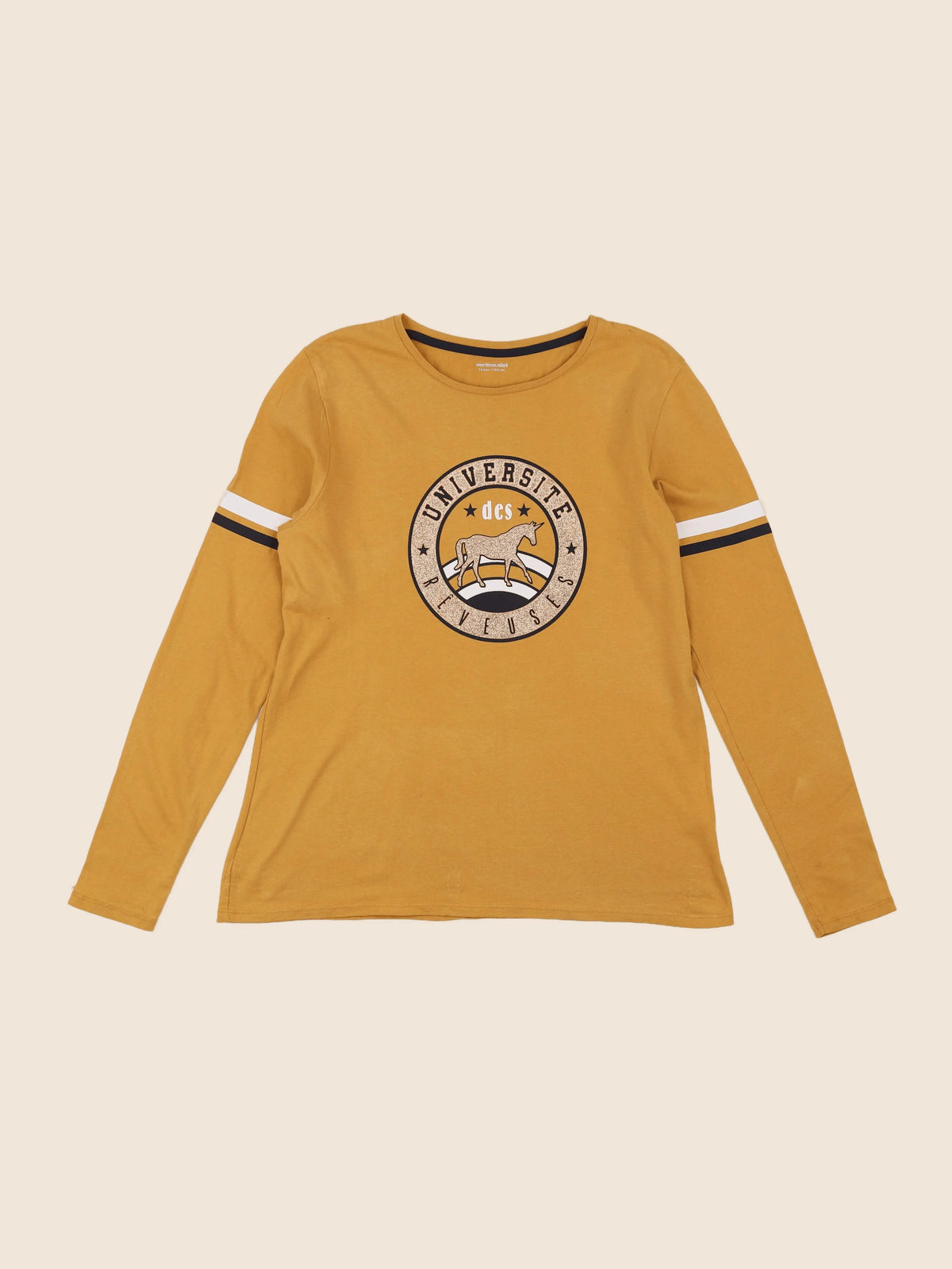 Vertbaudet - tee-shirt jaune - 14 ans