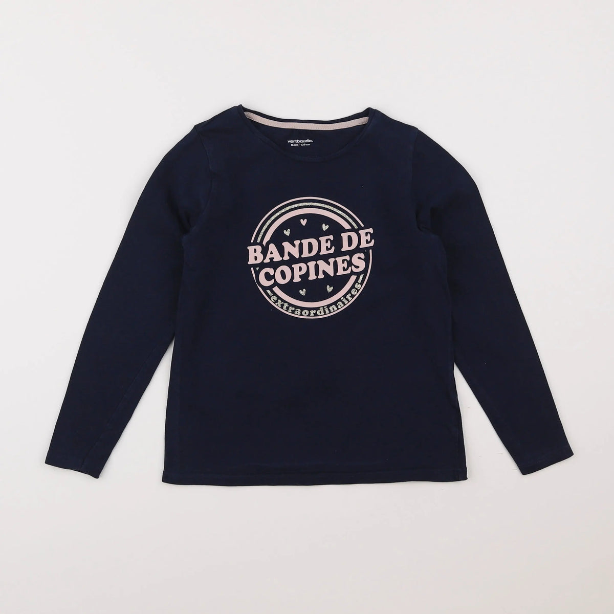 Vertbaudet - tee-shirt bleu - 8 ans