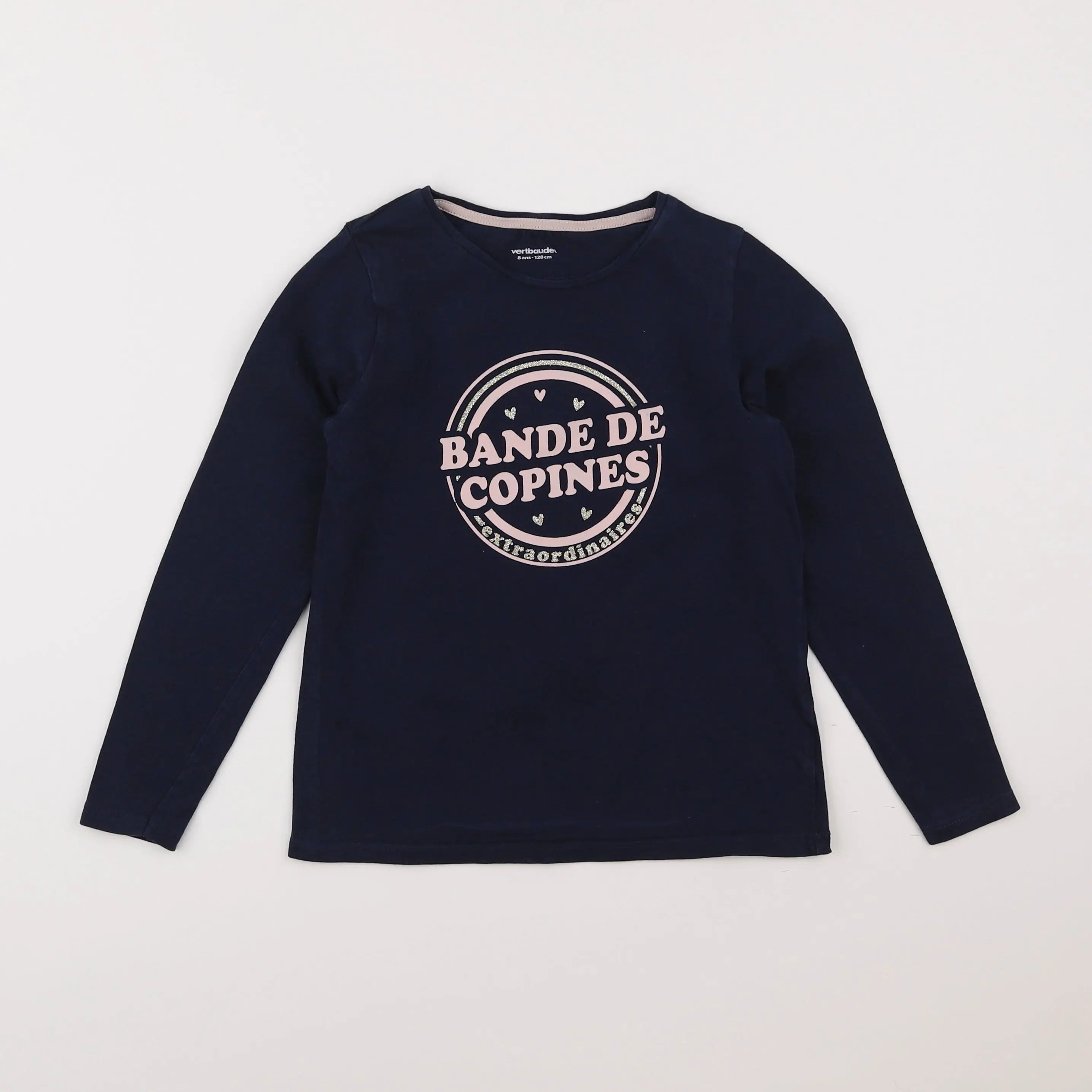 Vertbaudet - tee-shirt bleu - 8 ans