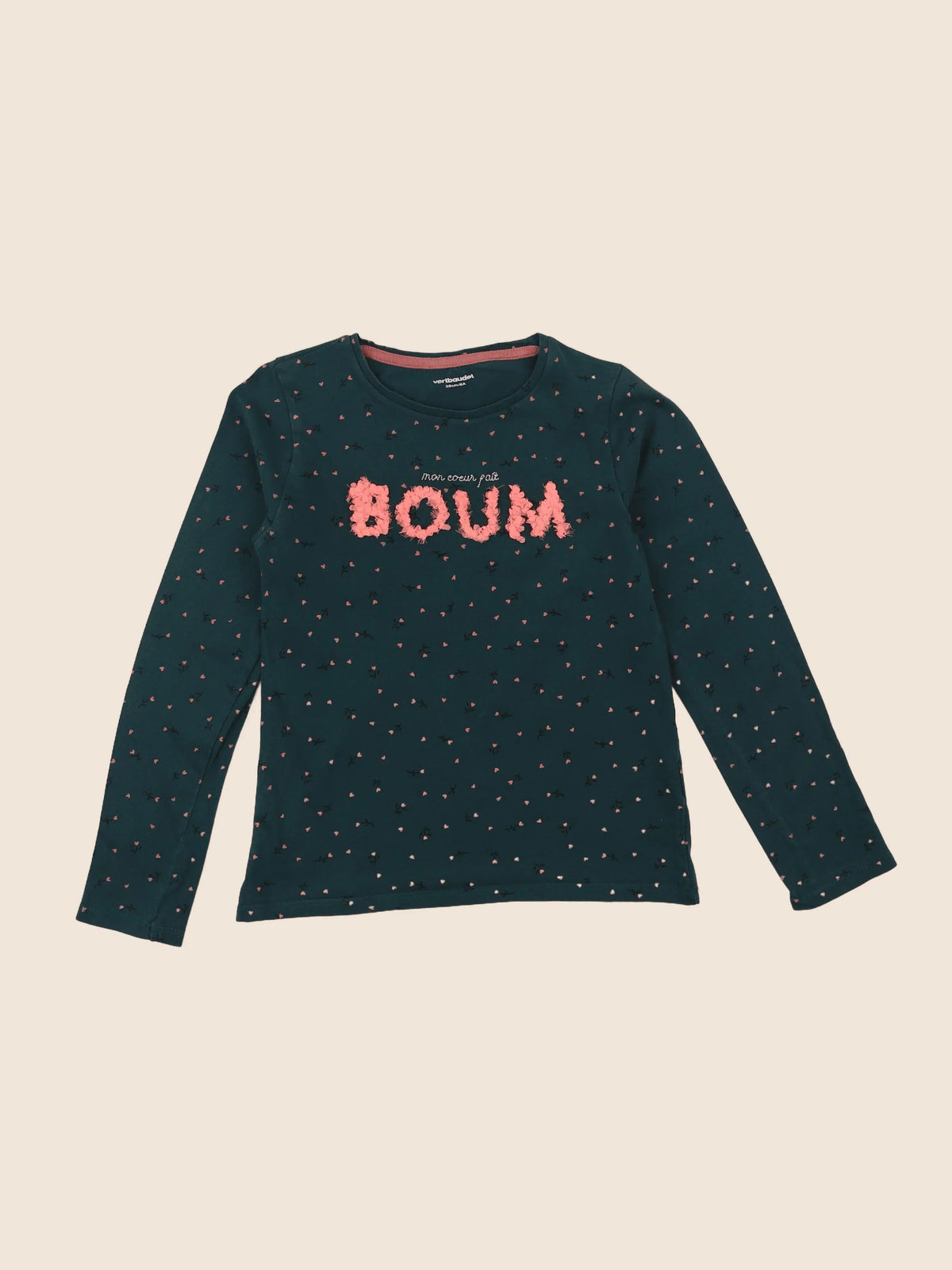 Vertbaudet - tee-shirt vert - 8 ans