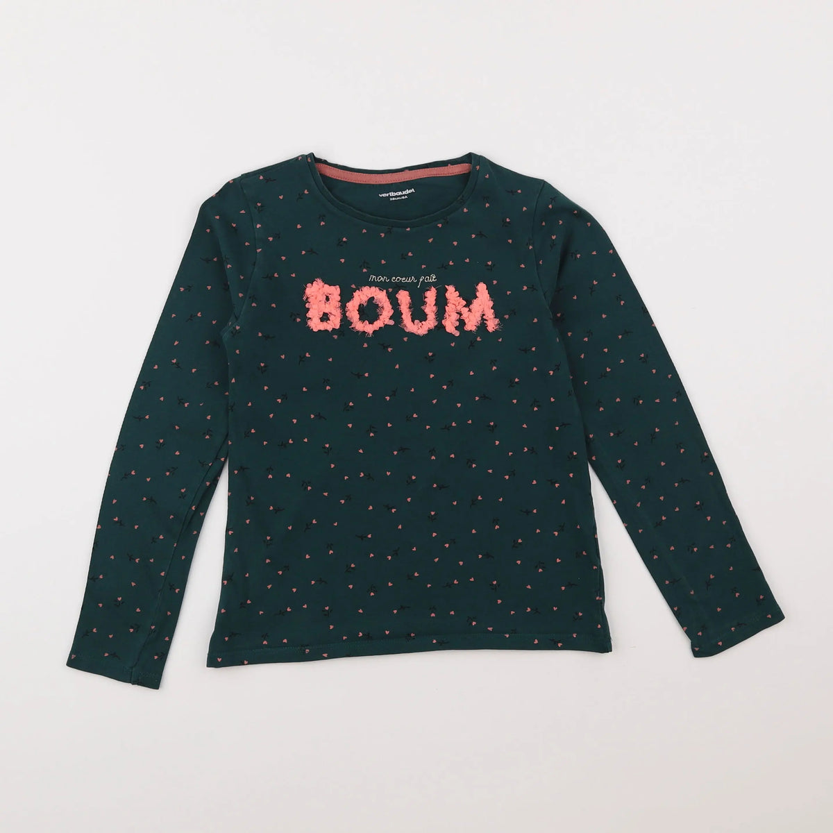 Vertbaudet - tee-shirt vert - 8 ans
