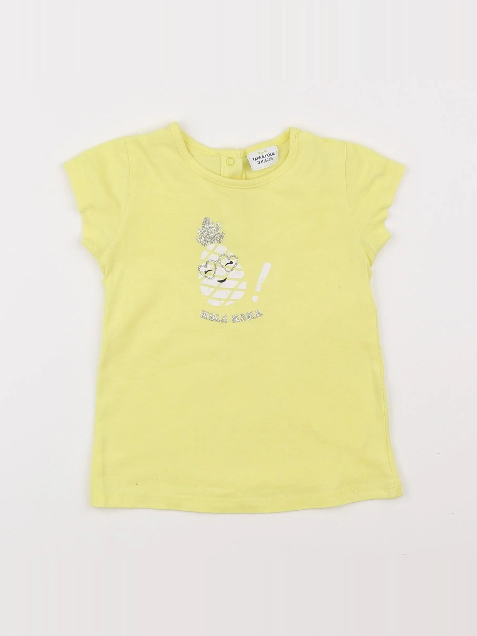 Tape à l'oeil - tee-shirt jaune - 18 mois