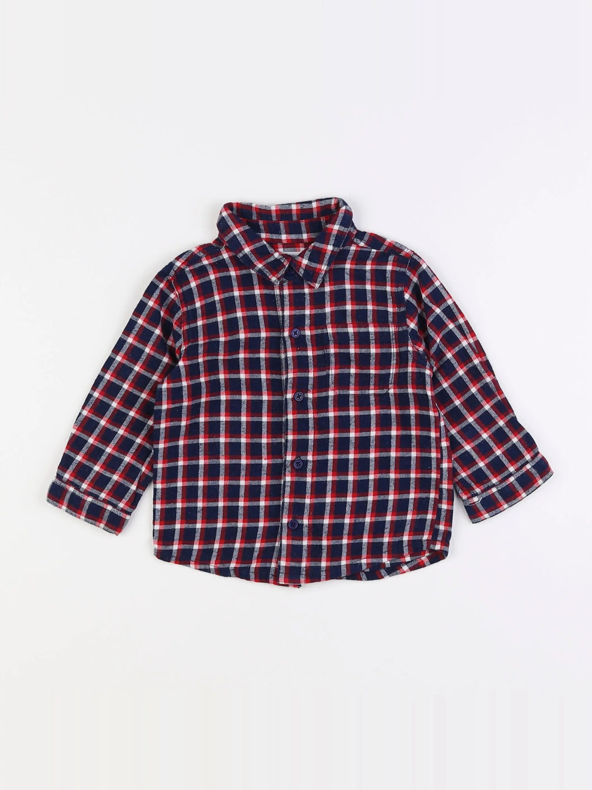 Boutchou - chemise rouge - 12 mois