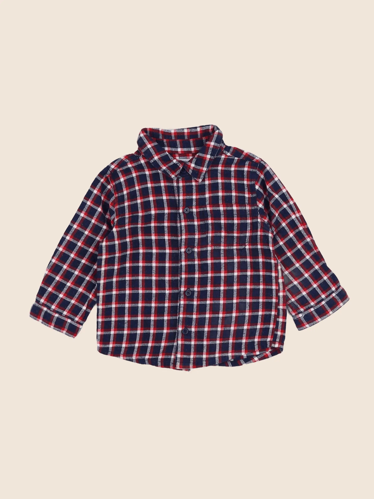 Boutchou - chemise rouge - 12 mois