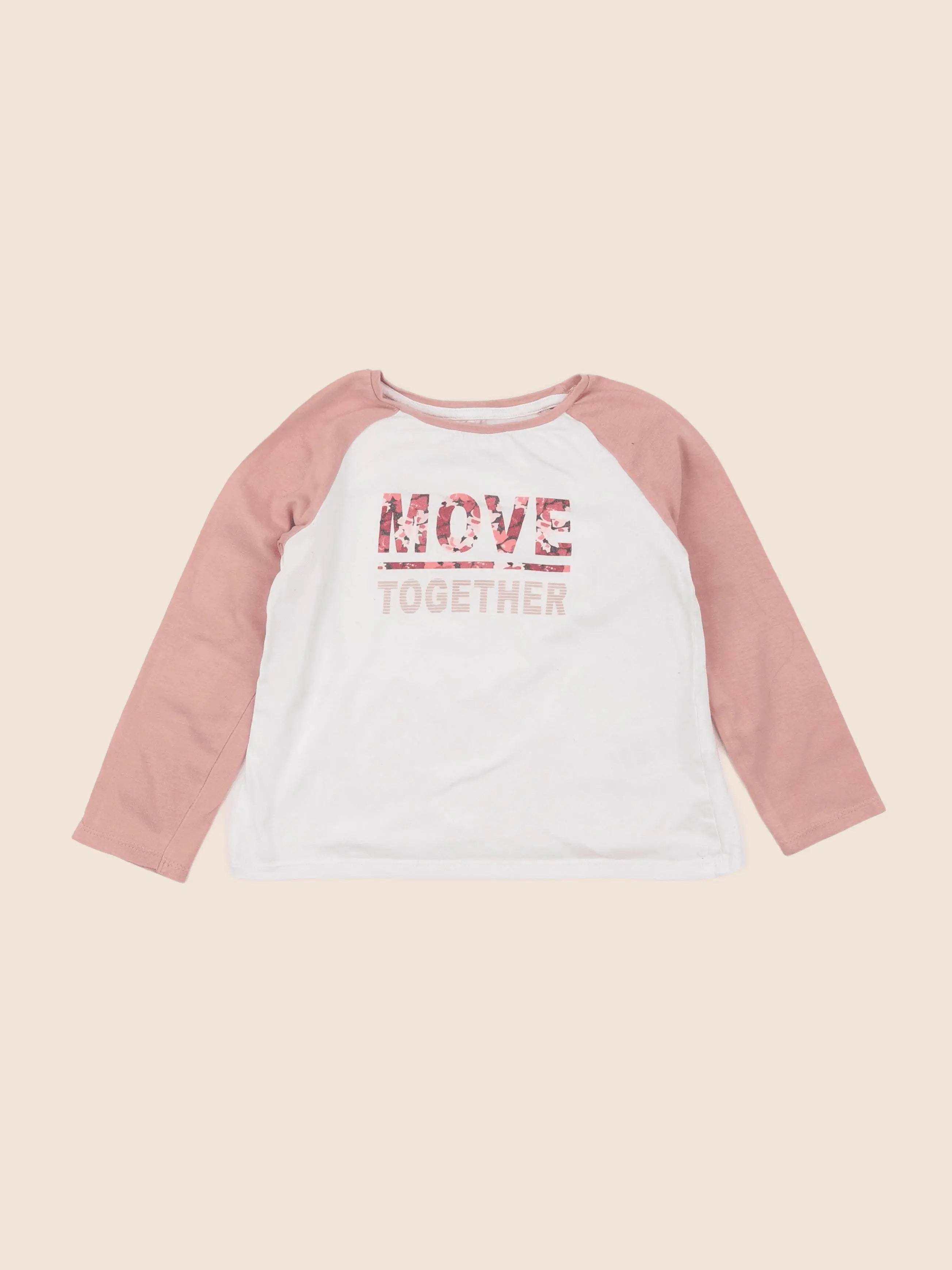 Vertbaudet - tee-shirt jaune, rose - 4 ans