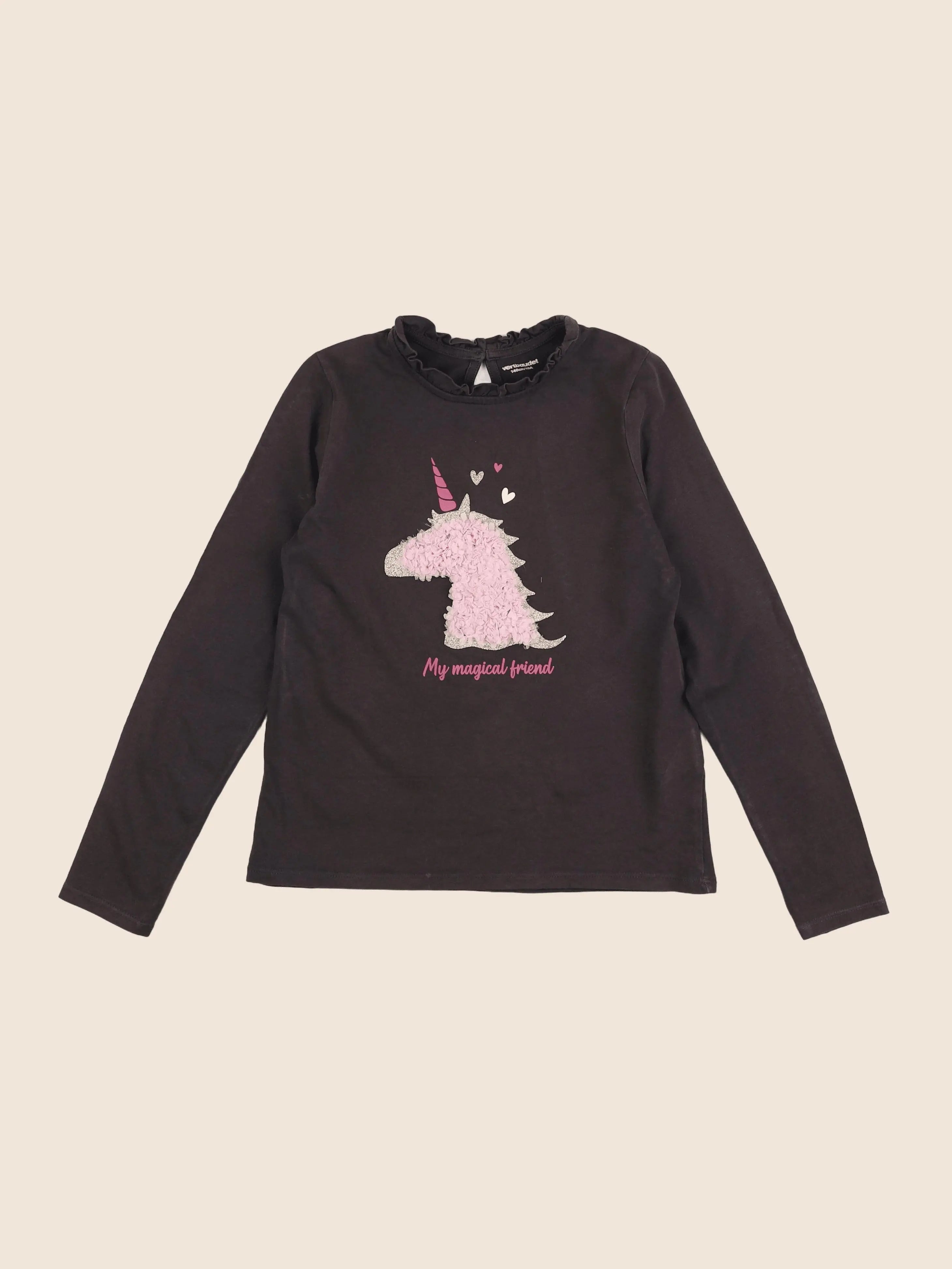 Vertbaudet - tee-shirt gris - 10 ans