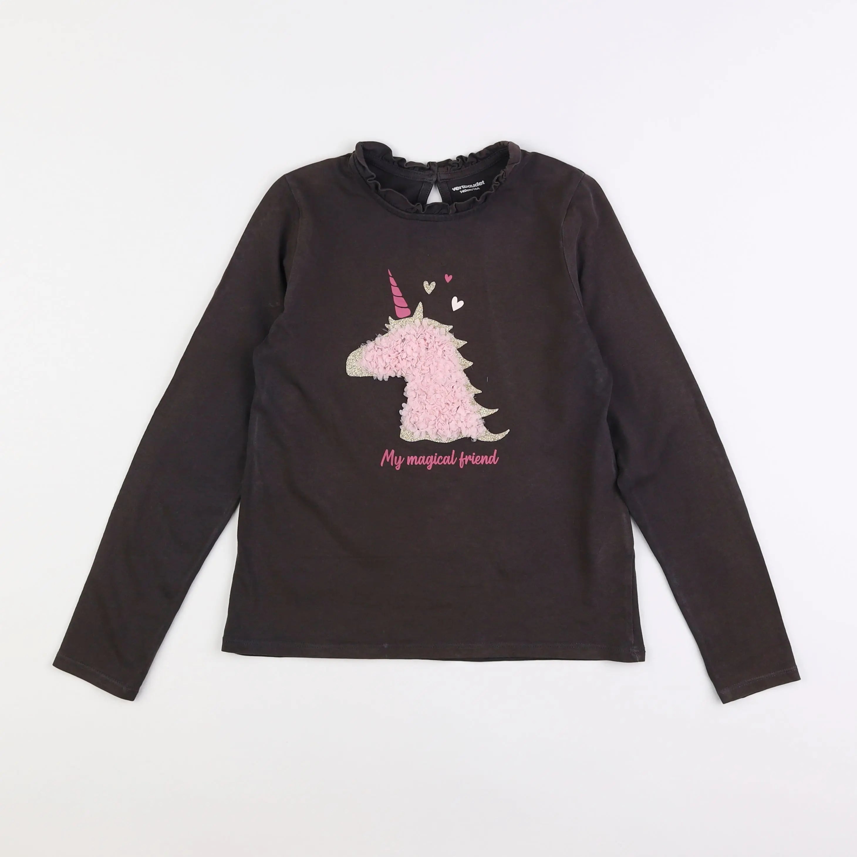 Vertbaudet - tee-shirt gris - 10 ans