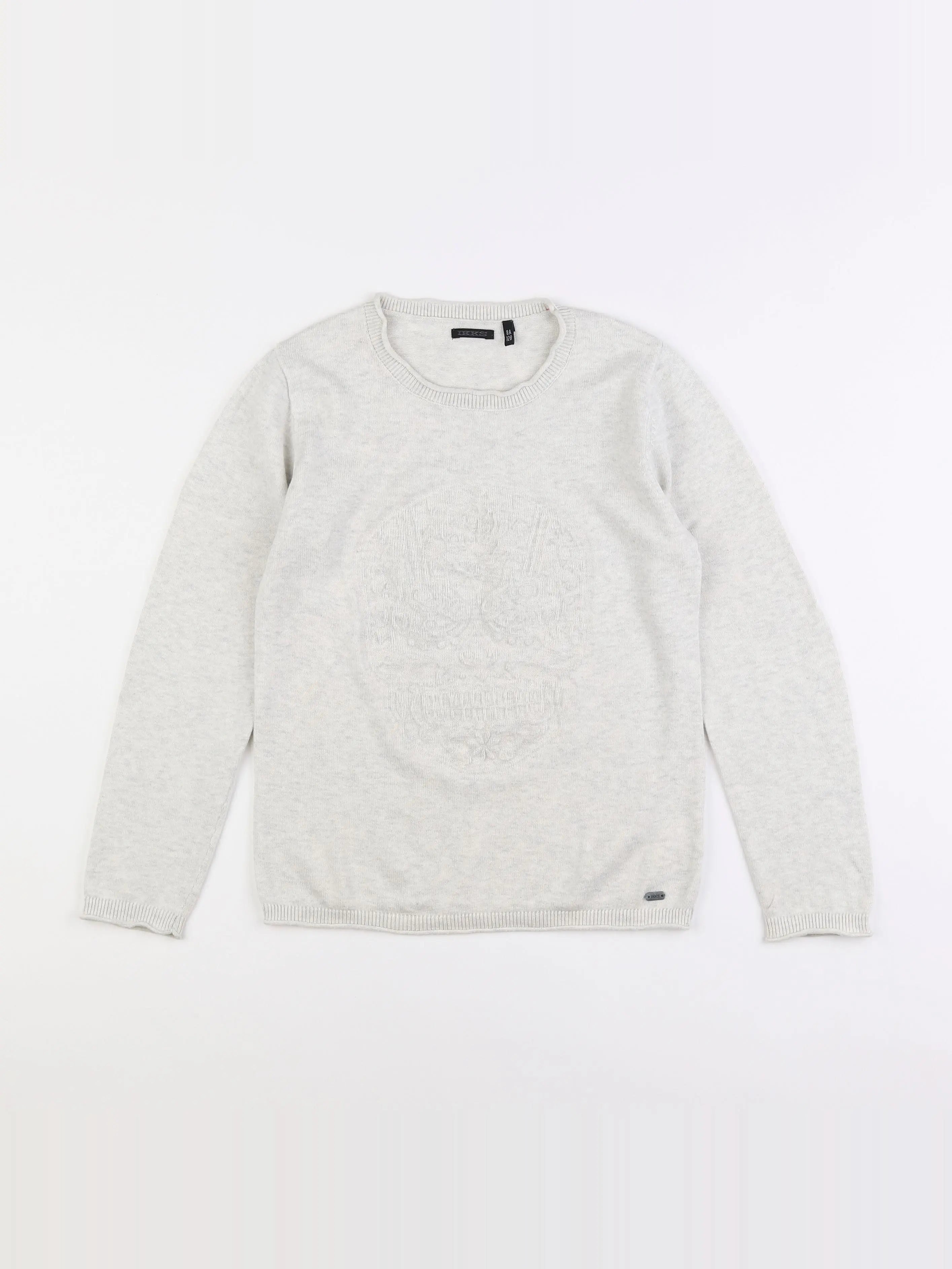 IKKS - pull gris - 8 ans