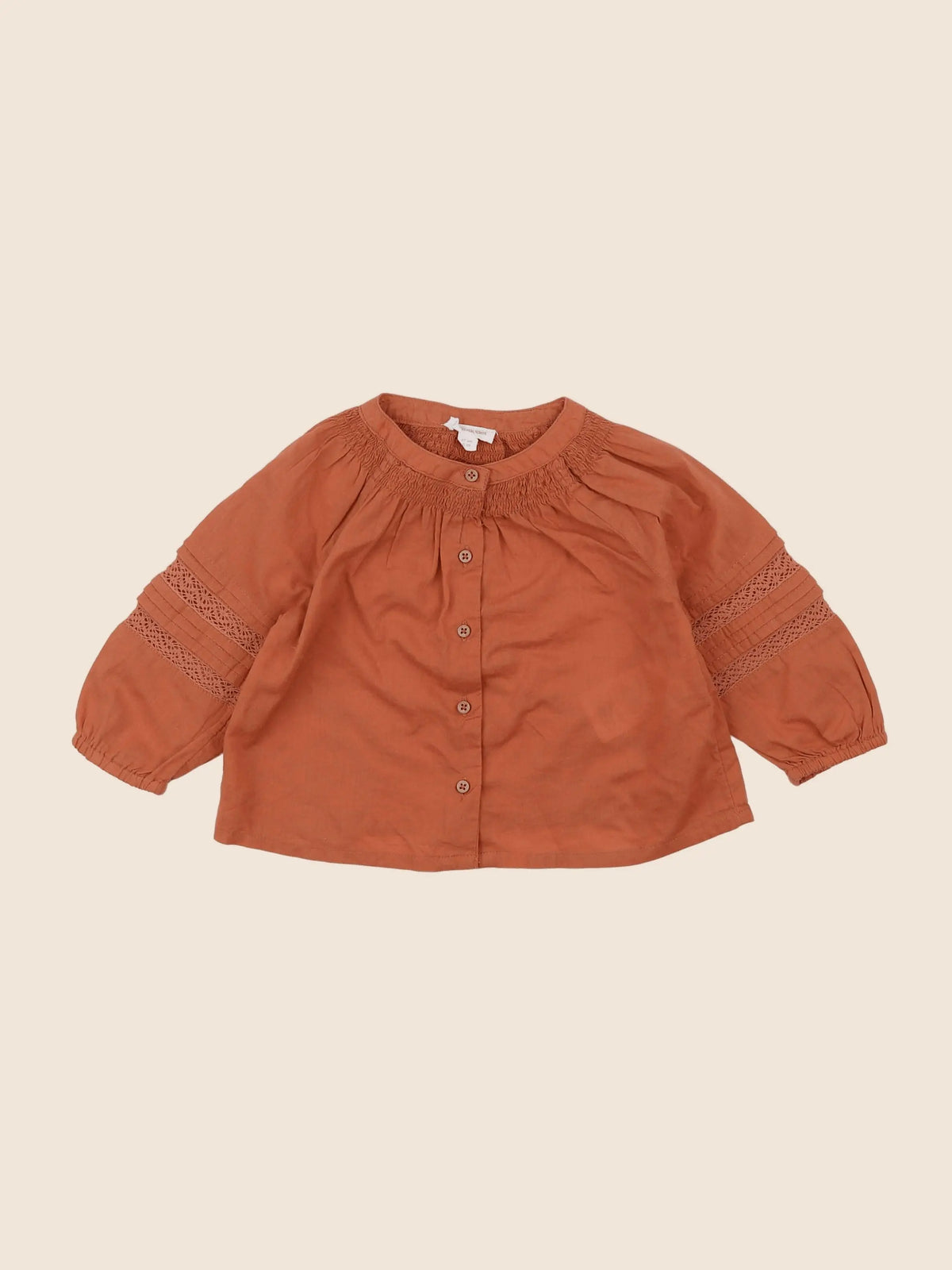 Vertbaudet - chemise marron - 6 mois