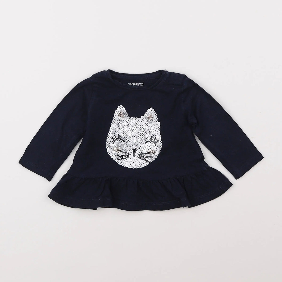 Vertbaudet - tee-shirt bleu - 3 mois