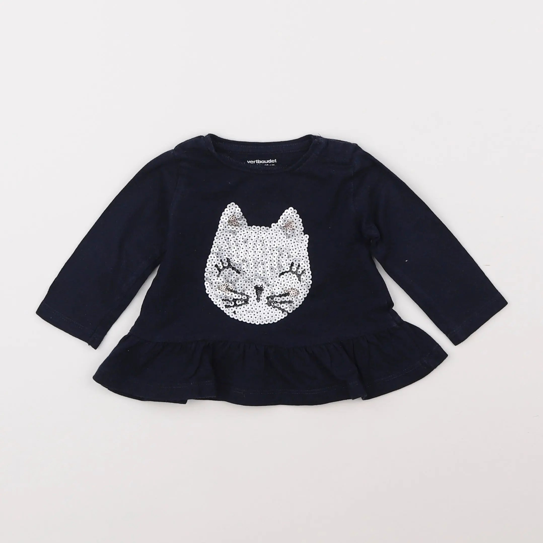 Vertbaudet - tee-shirt bleu - 3 mois