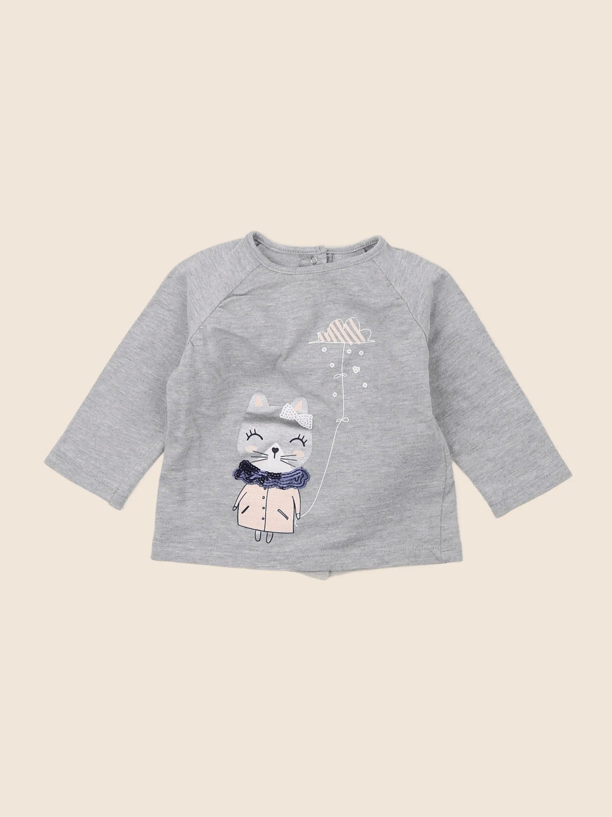 Vertbaudet - tee-shirt gris - 6 mois