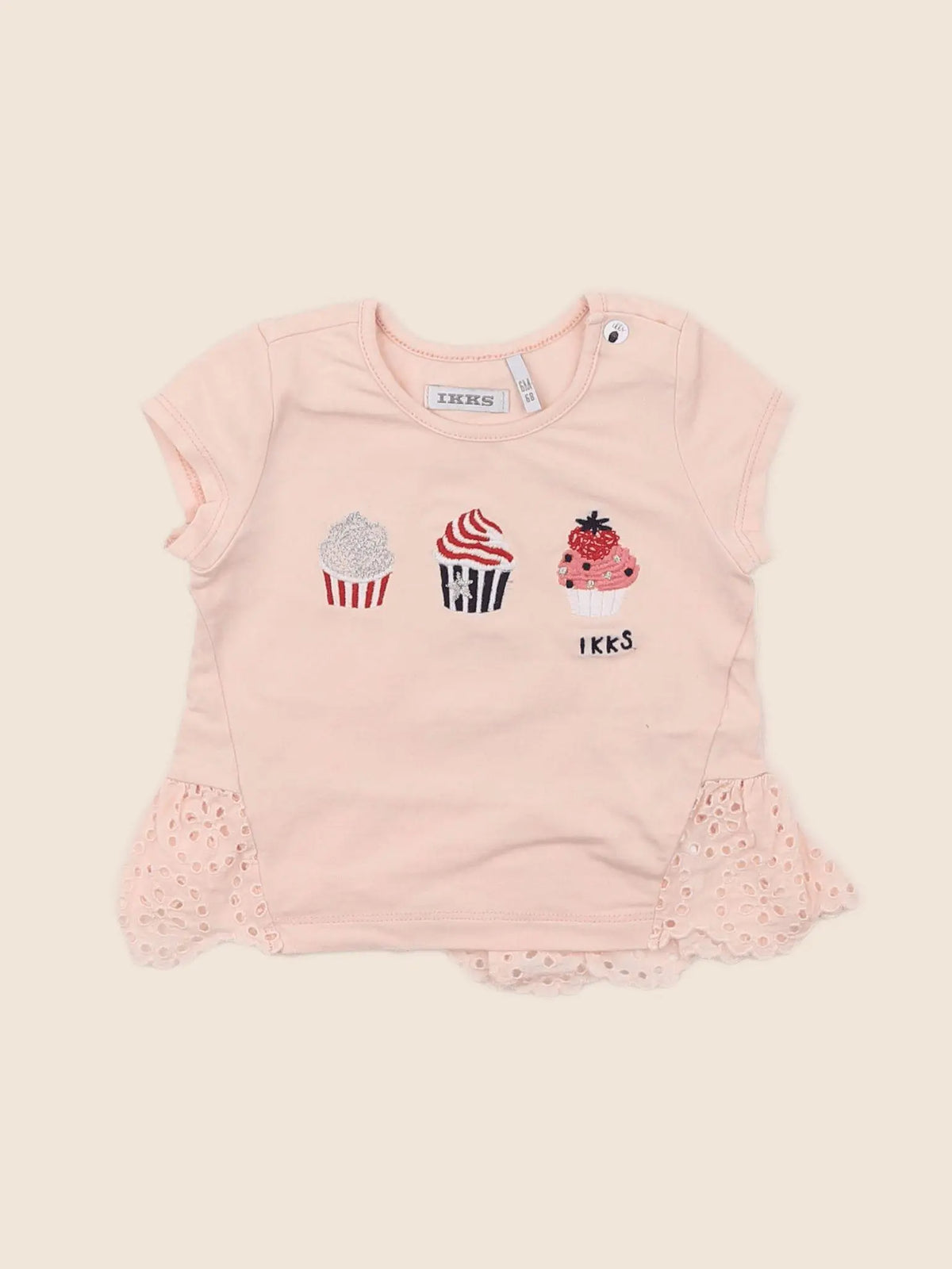 IKKS - tee-shirt rose - 6 mois