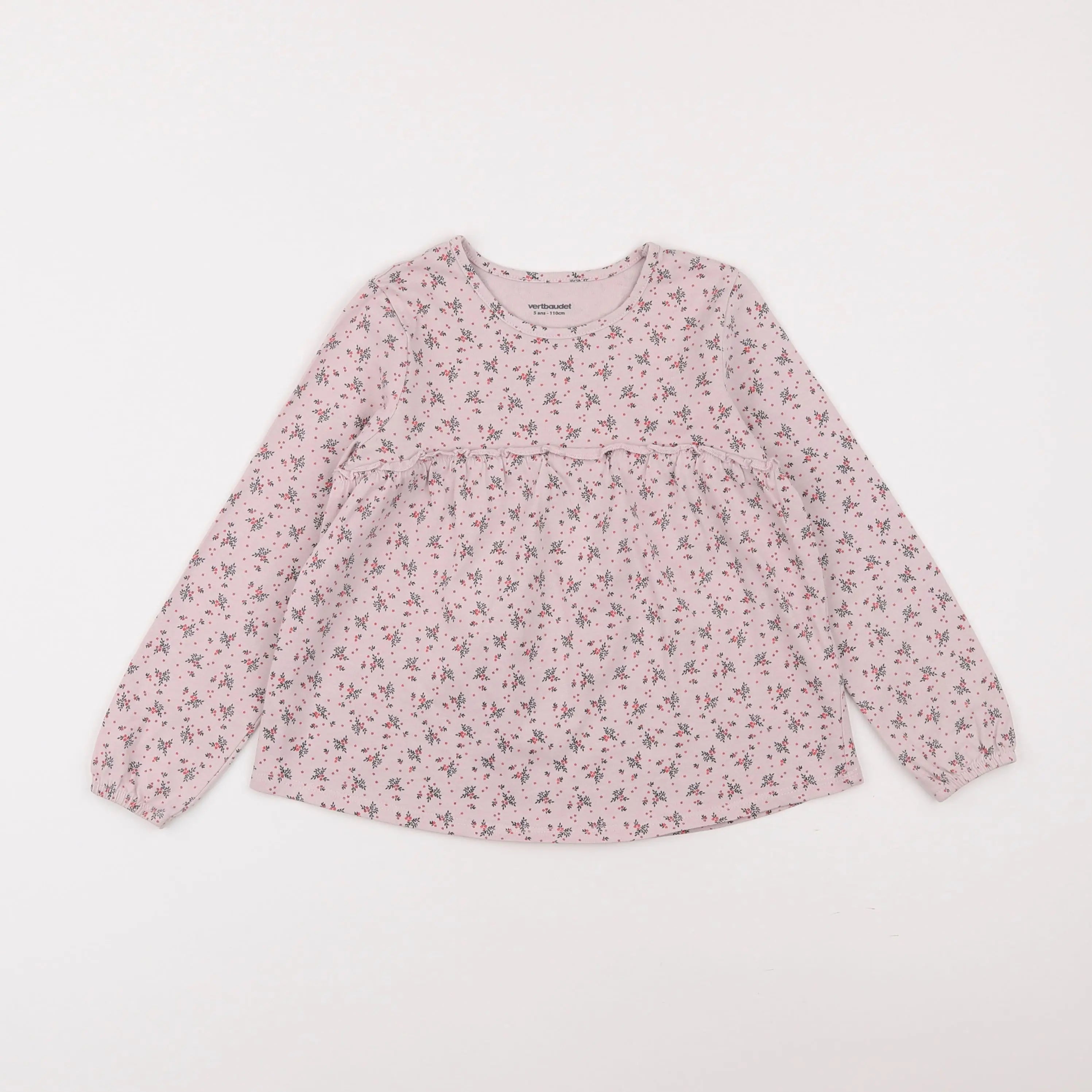 Vertbaudet - tee-shirt rose - 5 ans