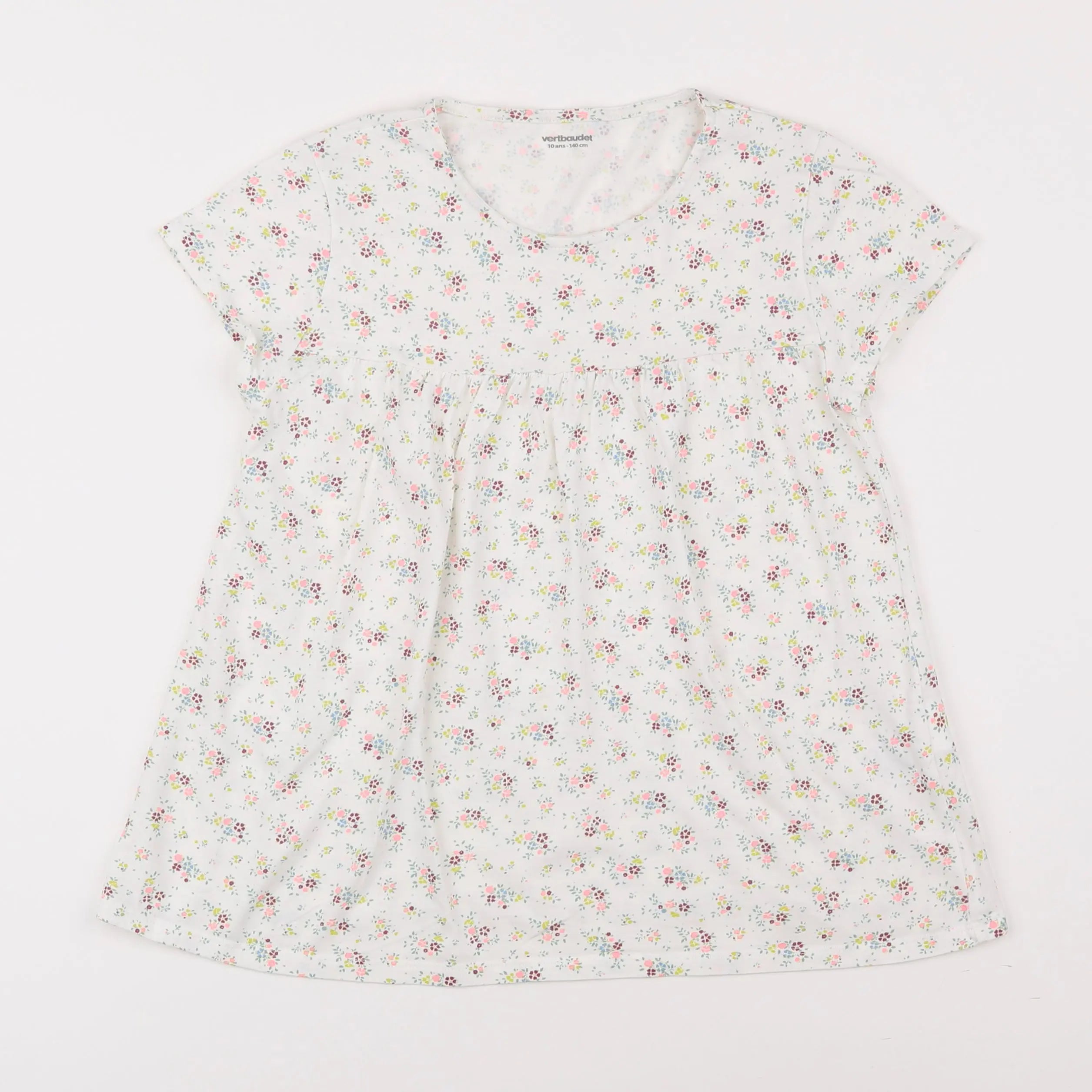 Vertbaudet - tee-shirt blanc - 10 ans