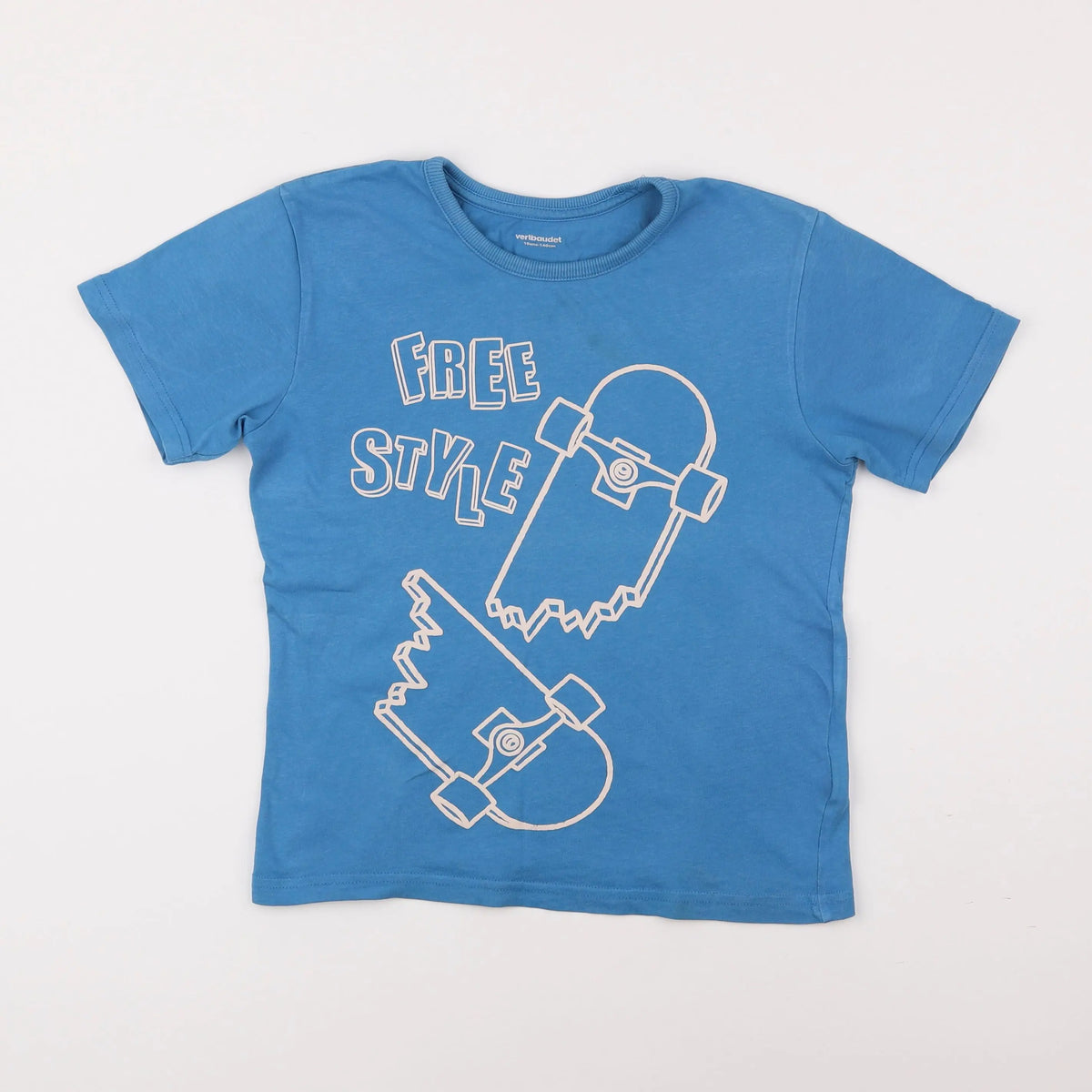 Vertbaudet - tee-shirt bleu - 10 ans