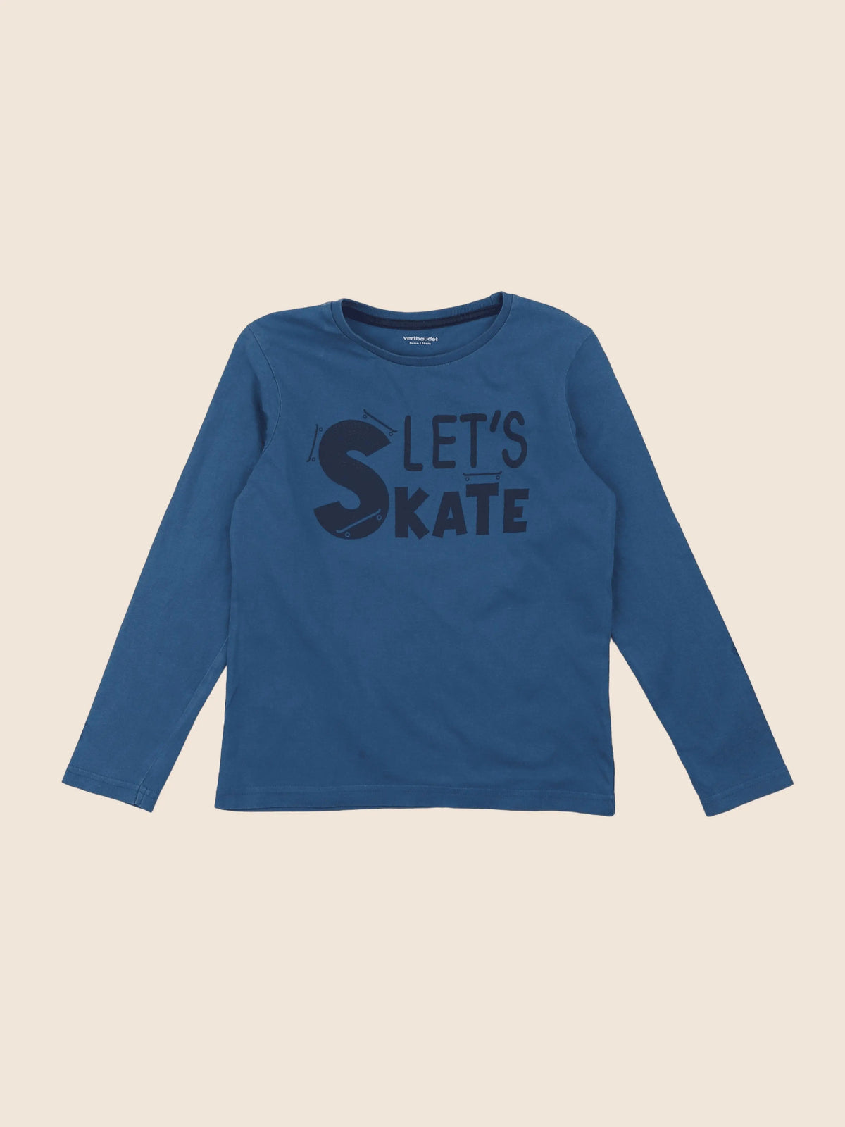 Vertbaudet - tee-shirt bleu - 8 ans