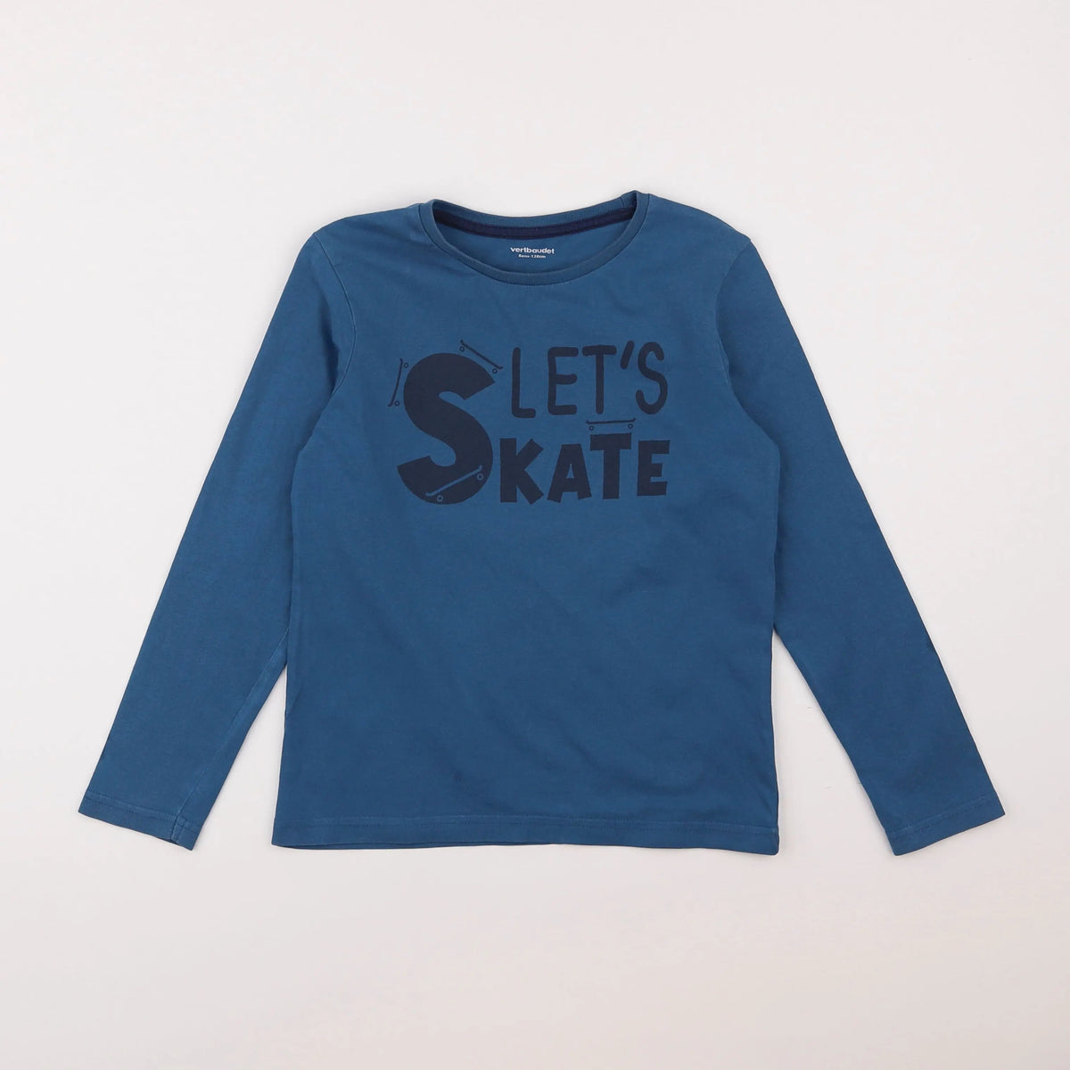 Vertbaudet - tee-shirt bleu - 8 ans