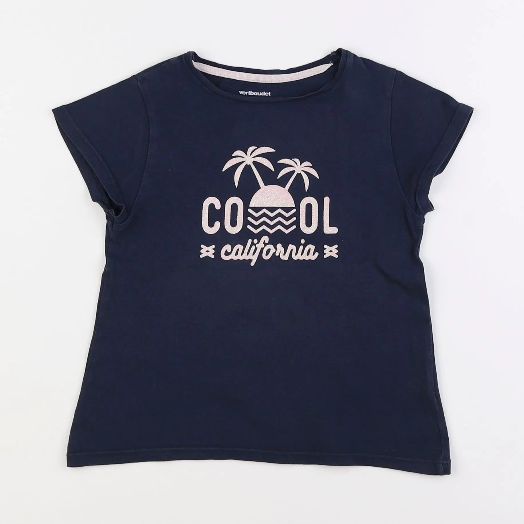 Vertbaudet - tee-shirt bleu - 6 ans