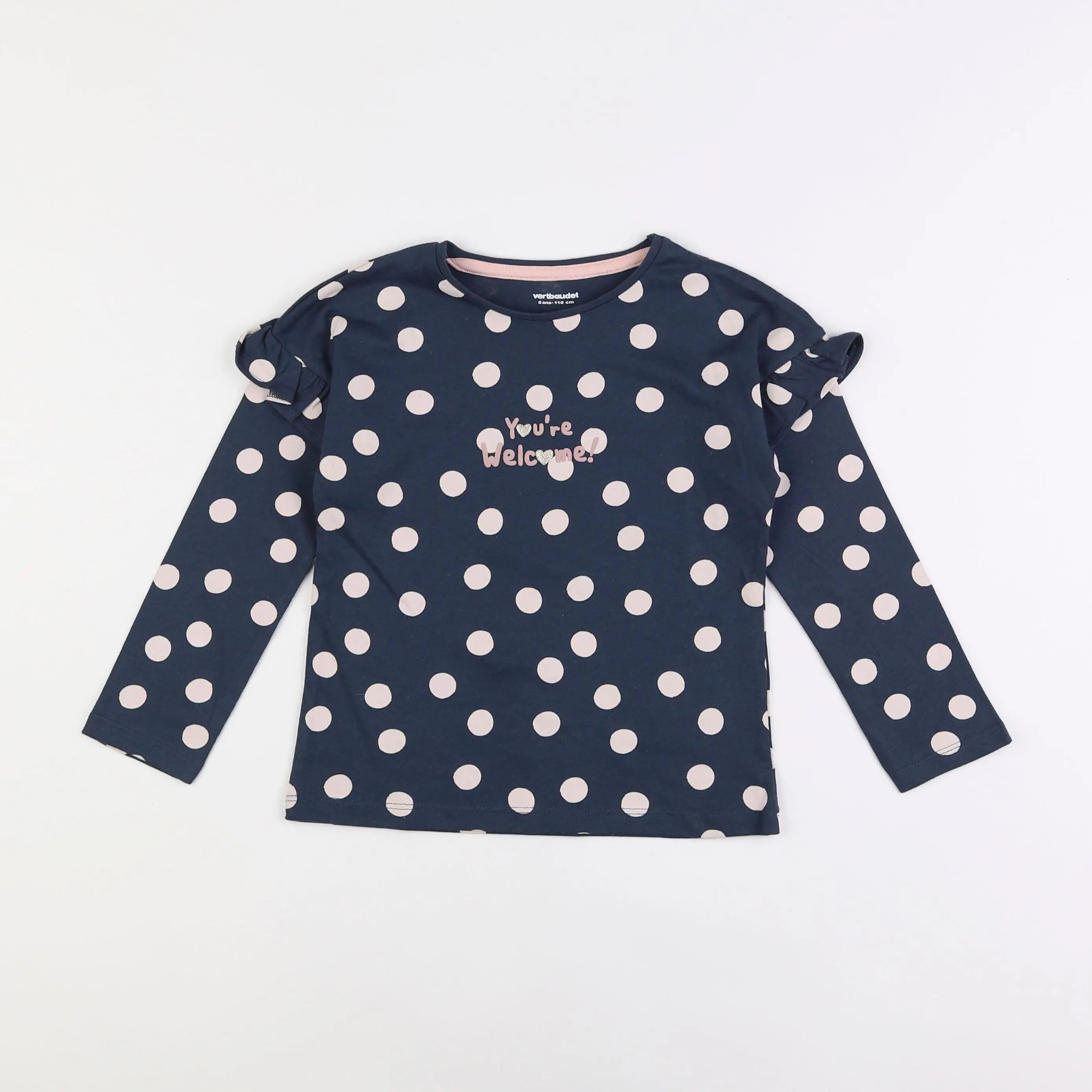 Vertbaudet - tee-shirt bleu - 5 ans