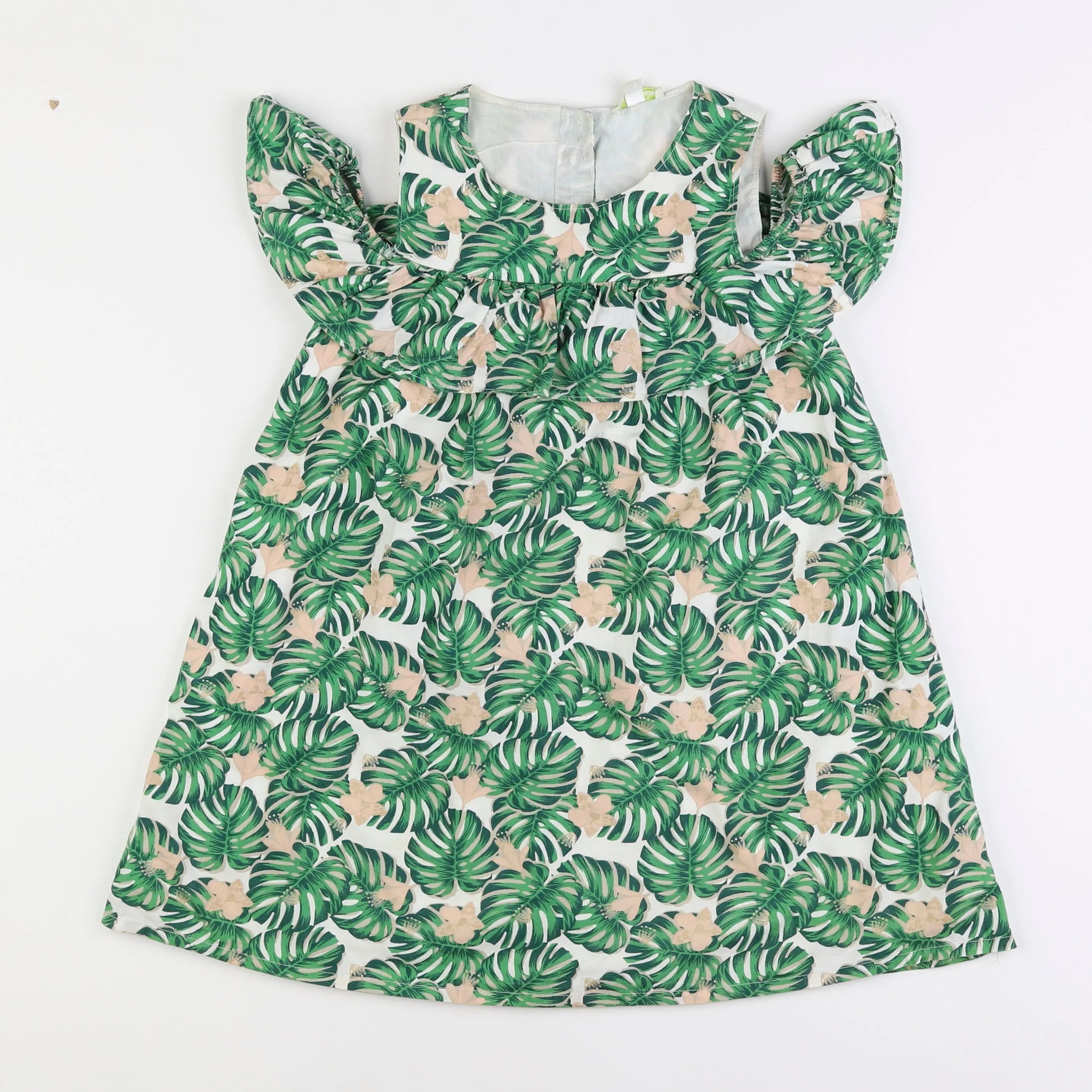 Vertbaudet - robe vert - 8 ans