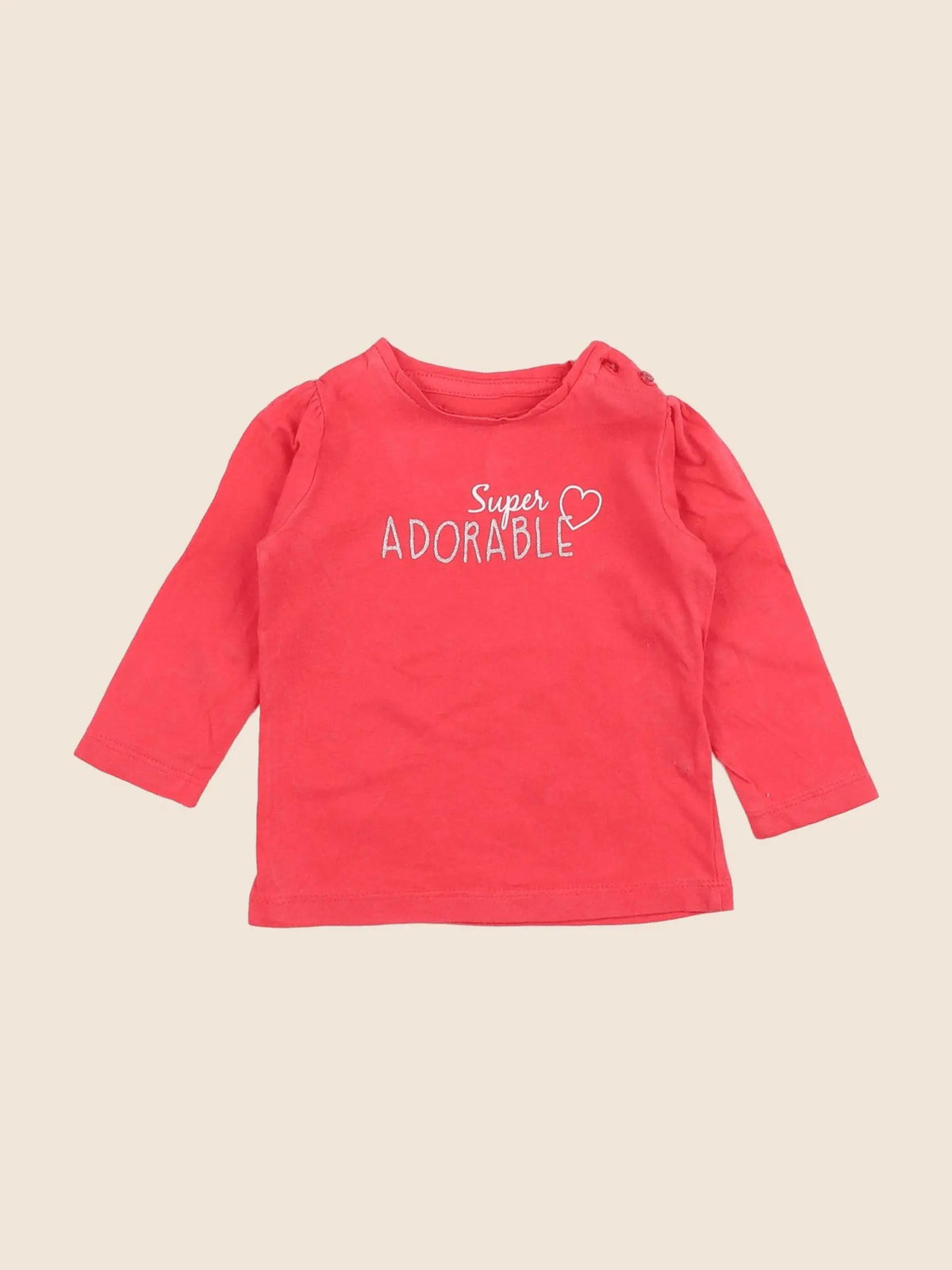 Vertbaudet - tee-shirt rose - 6 mois