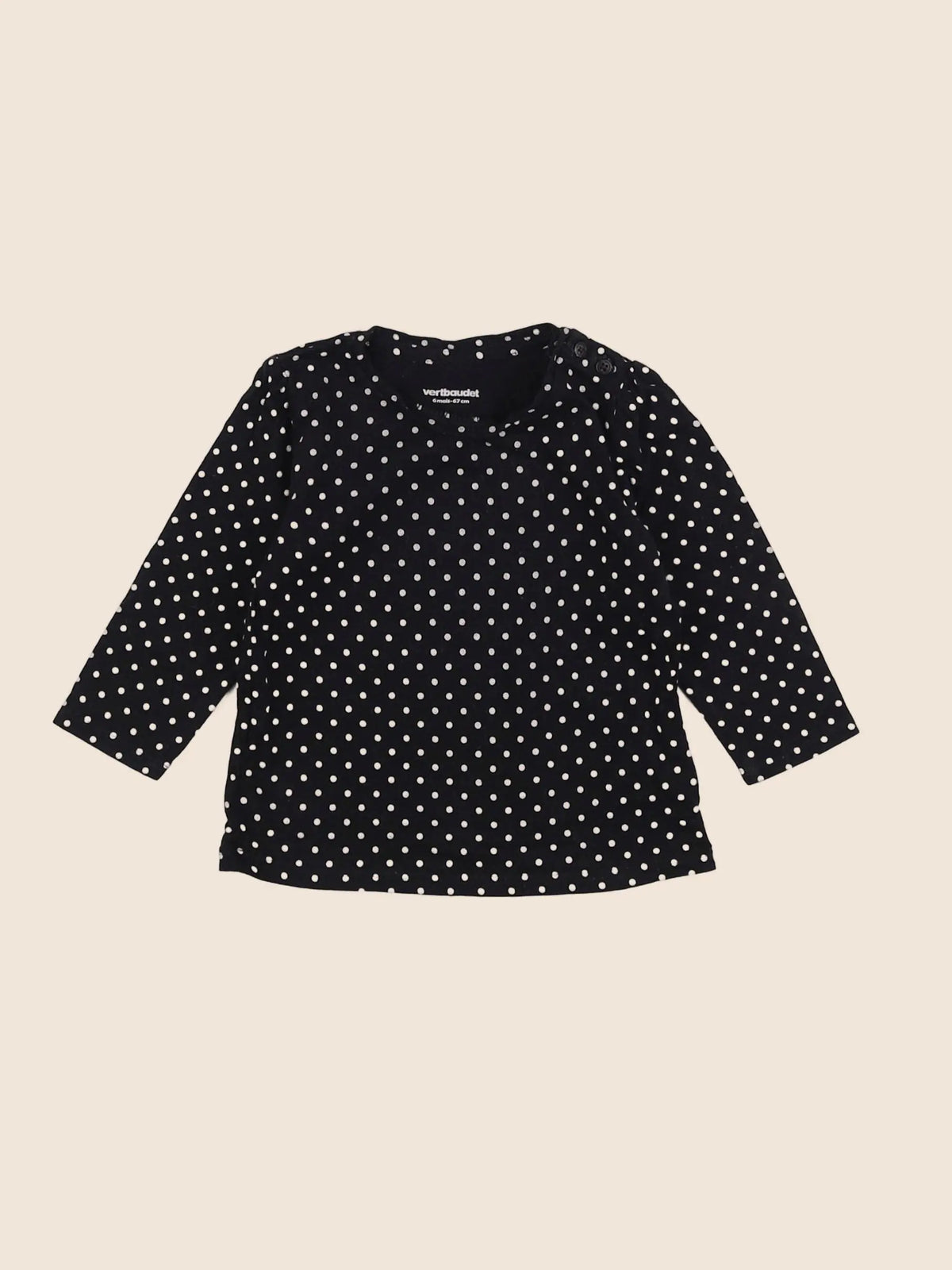 Vertbaudet - tee-shirt bleu - 6 mois