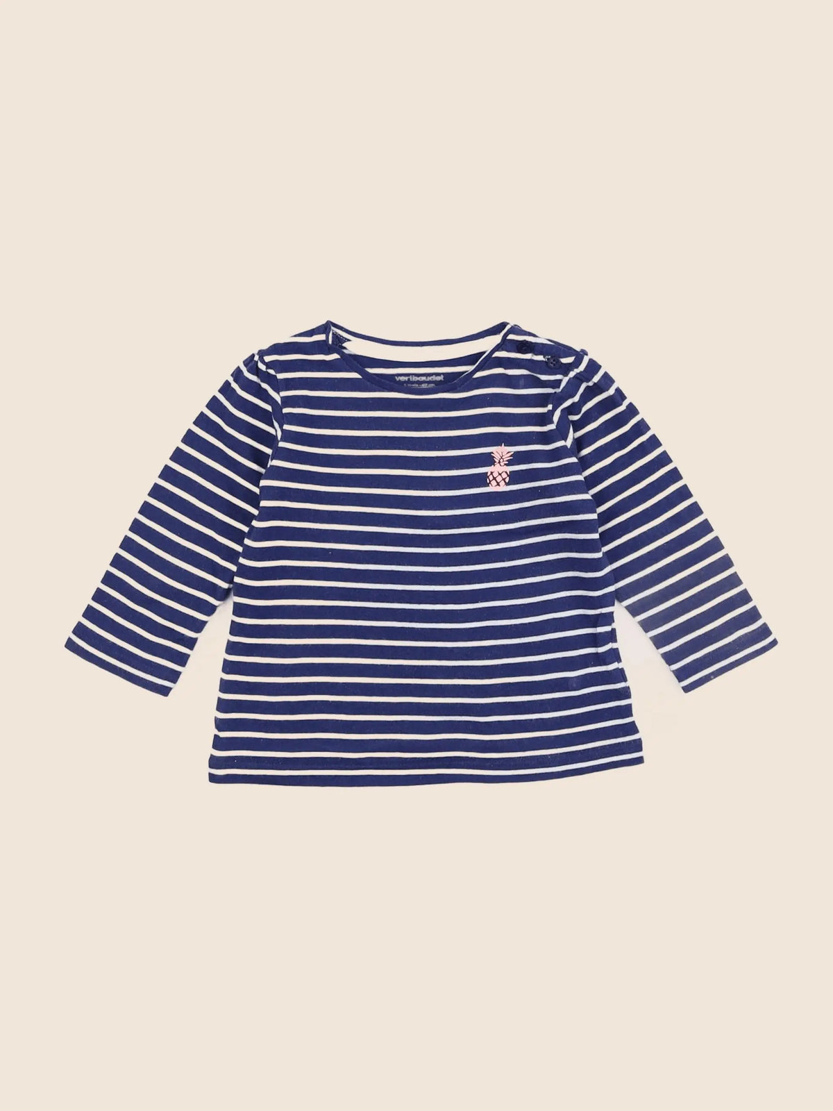 Vertbaudet - tee-shirt bleu - 6 mois