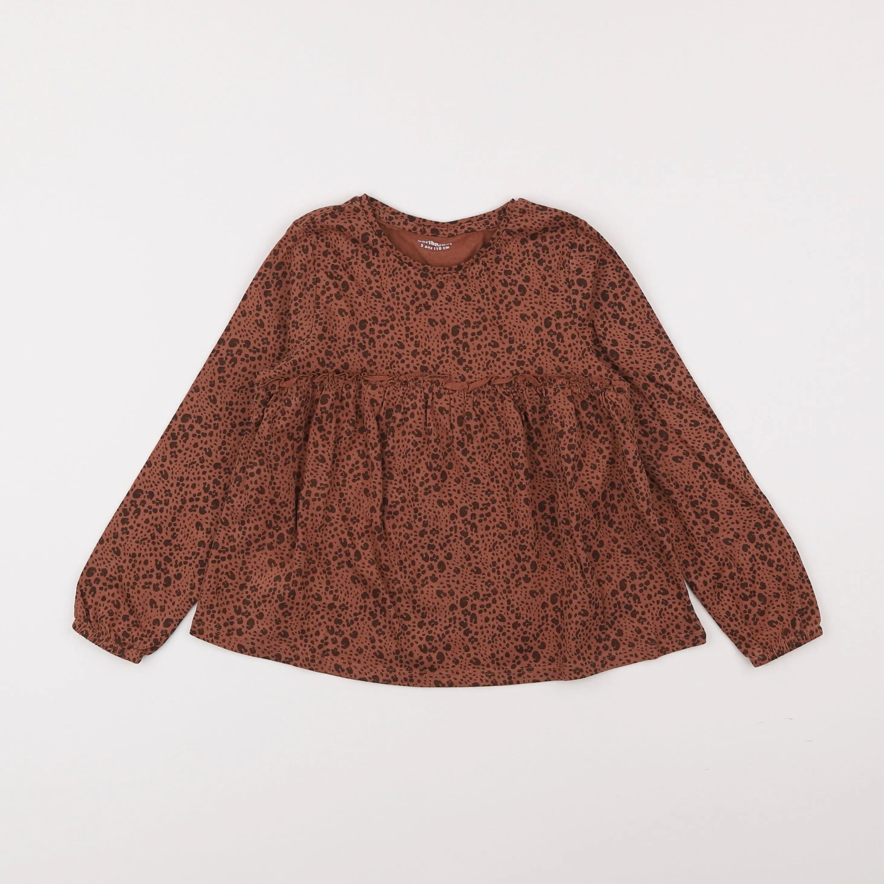 Vertbaudet - tee-shirt marron - 5 ans
