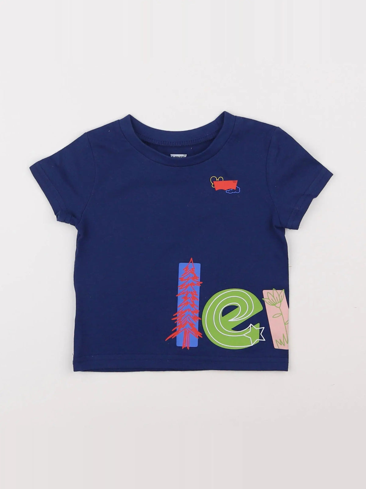 Levi's - tee-shirt imprimé au dos bleu - 12 mois