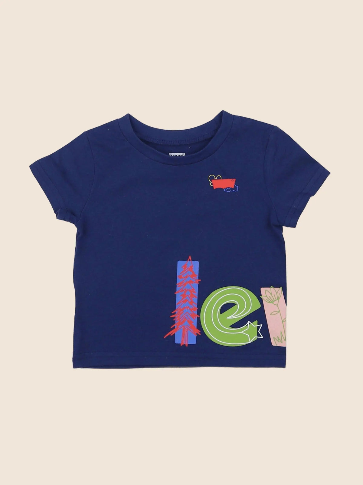 Levi's - tee-shirt imprimé au dos bleu - 12 mois