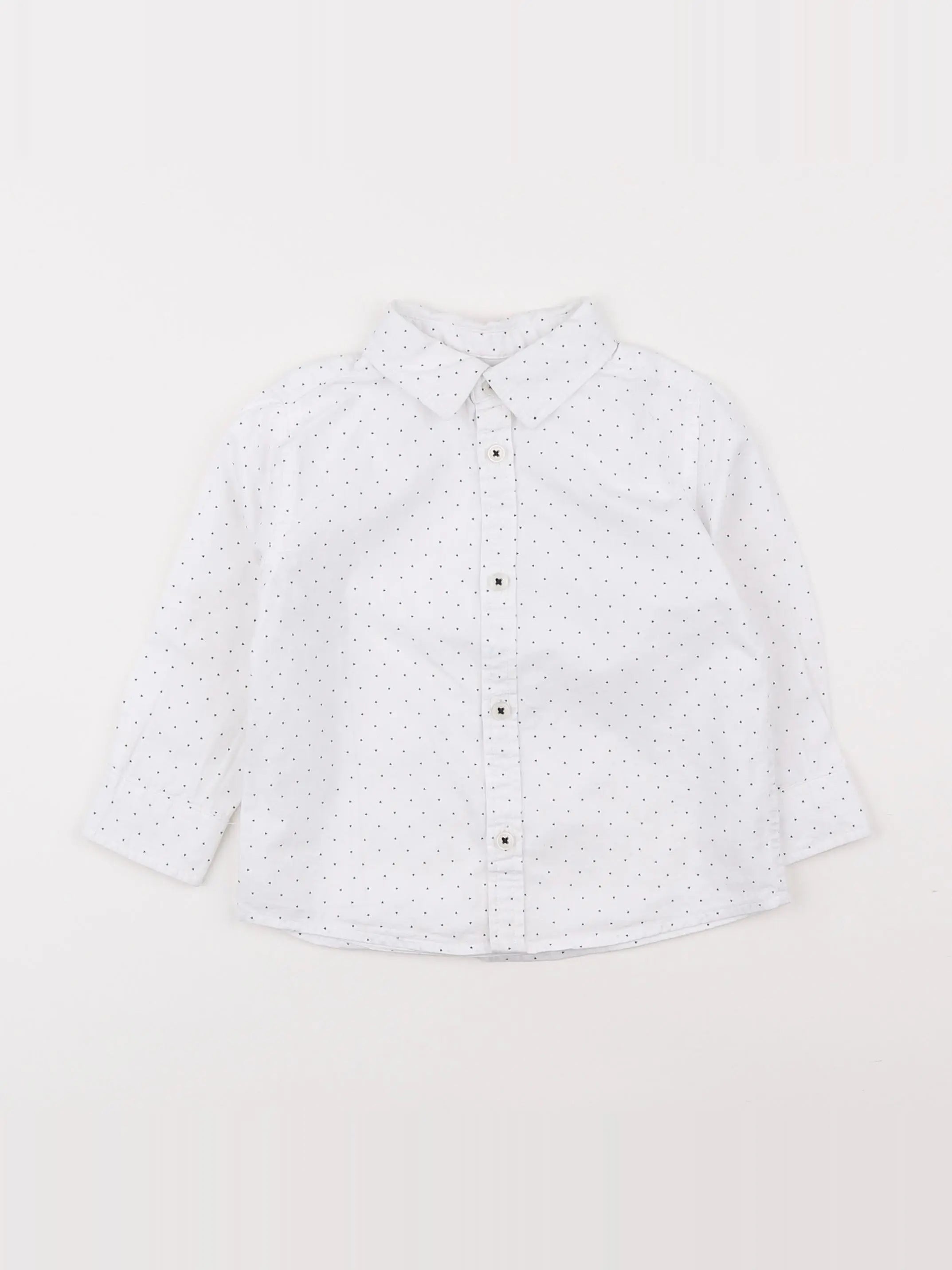 Mango - chemise blanc, noir - 12/18 mois