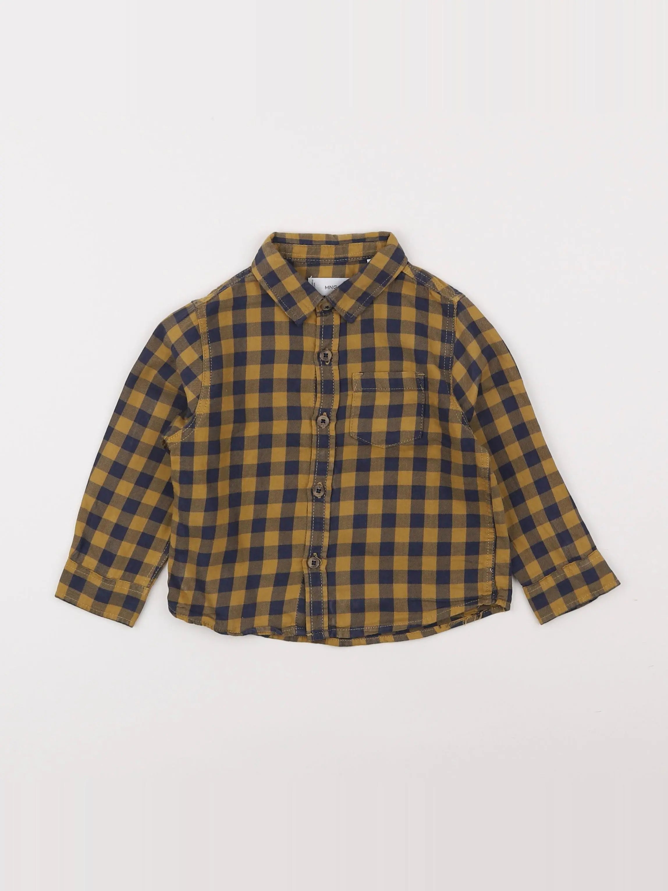 Mango - chemise jaune - 12/18 mois