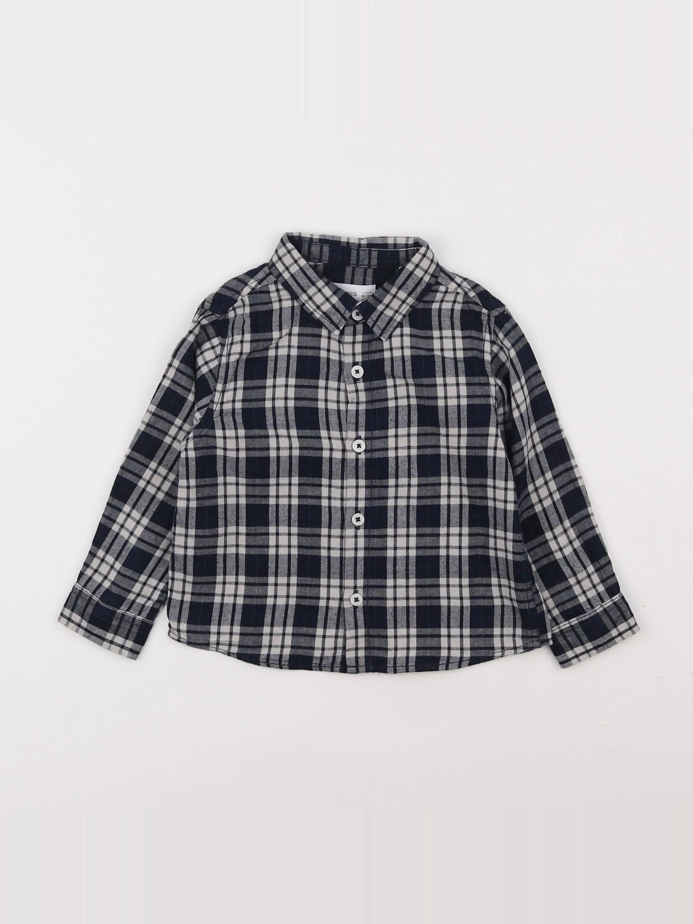 Mango - chemise bleu - 12/18 mois