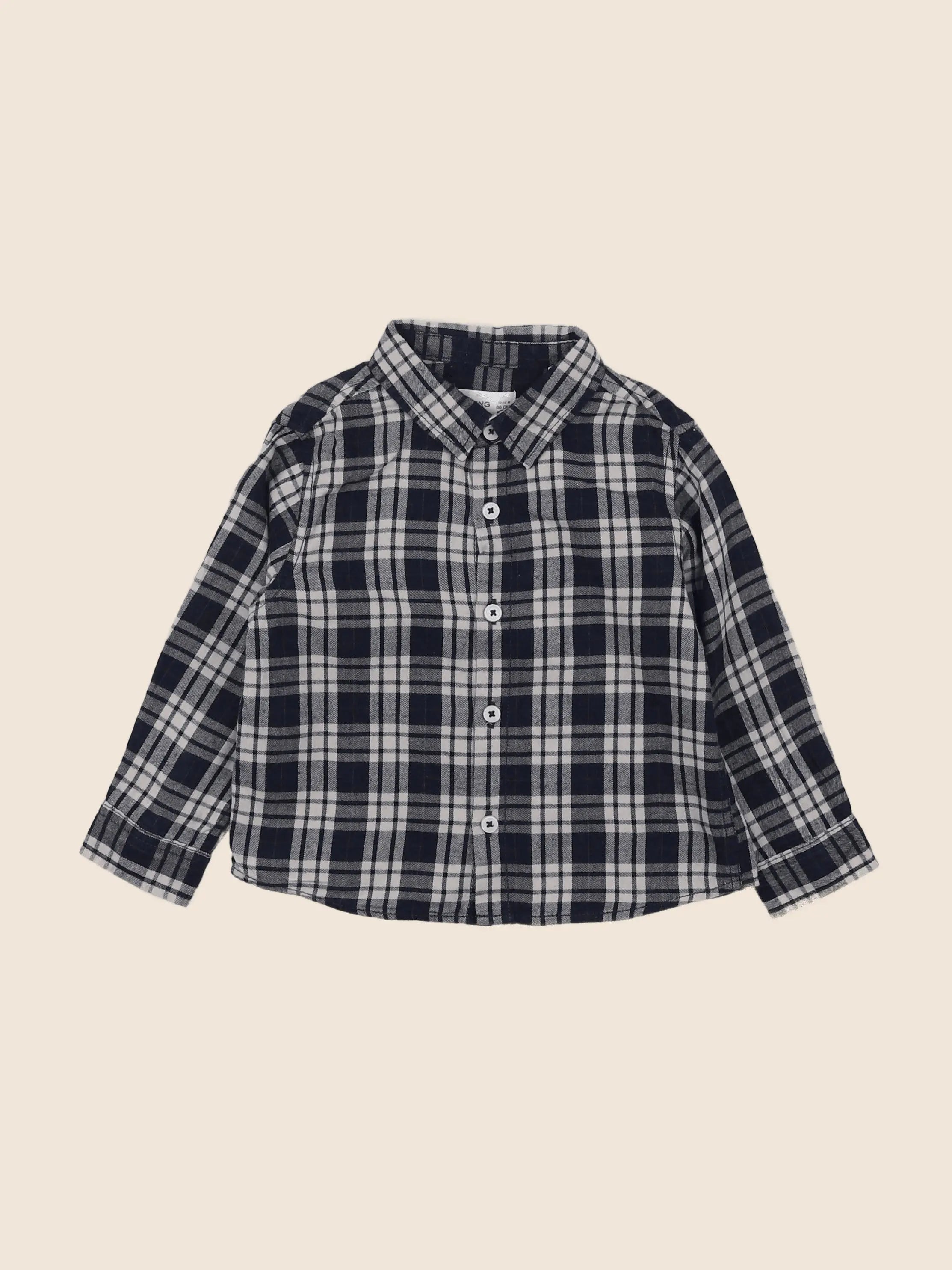 Mango - chemise bleu - 12/18 mois