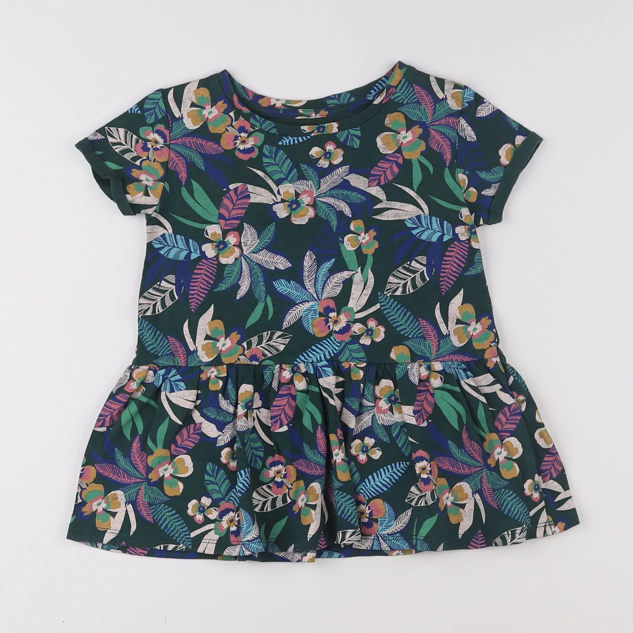 Vertbaudet - robe multicolore - 2 ans