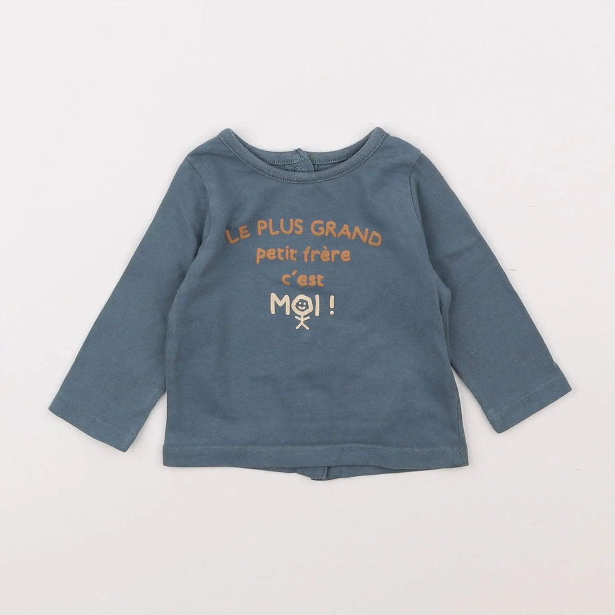 Vertbaudet - tee-shirt bleu - 3 mois