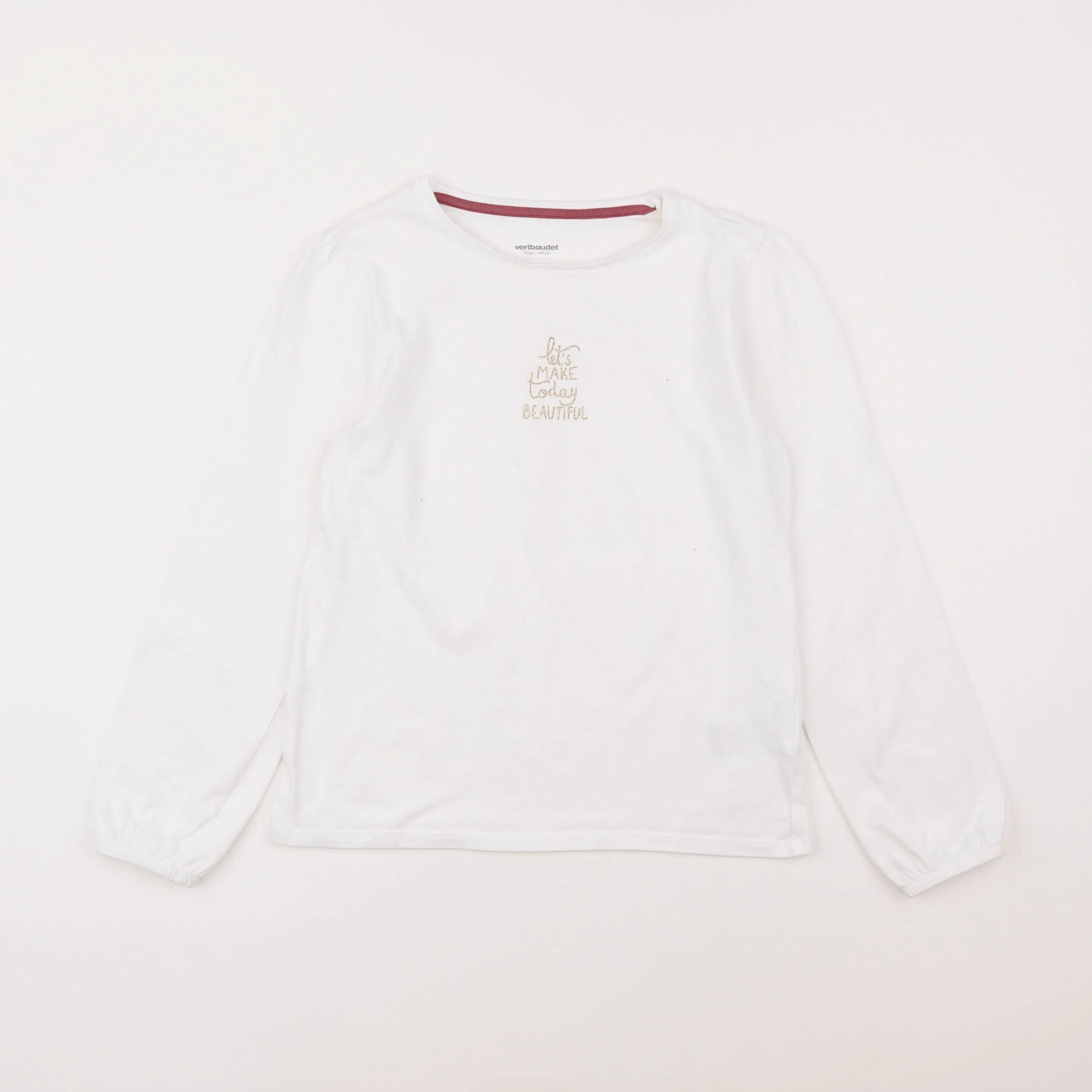 Vertbaudet - tee-shirt blanc - 10 ans