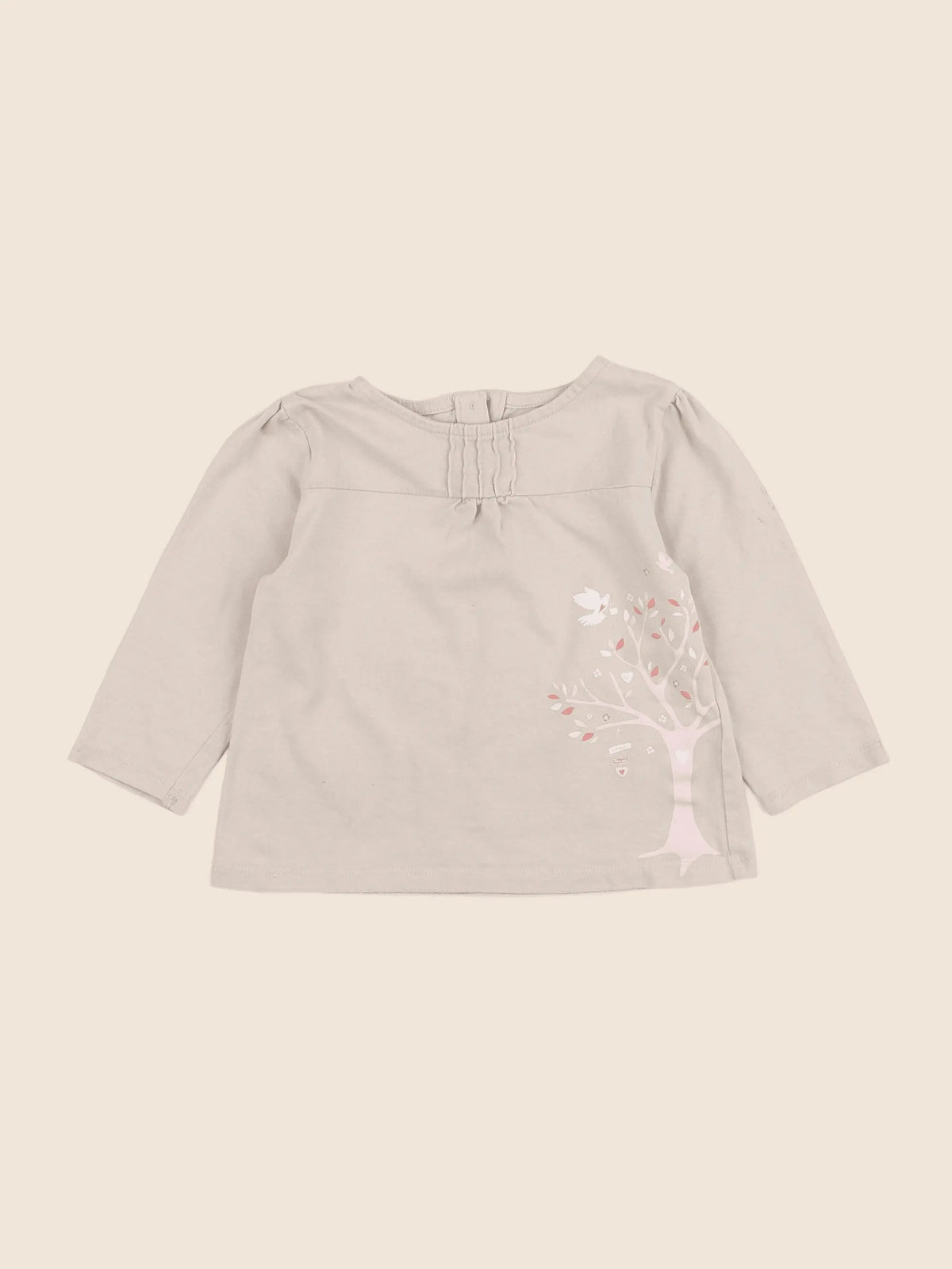 Vertbaudet - tee-shirt beige - 2 ans