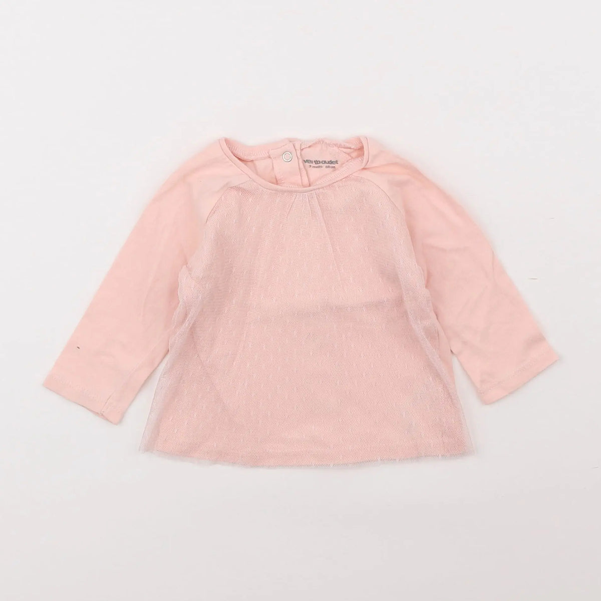 Vertbaudet - tee-shirt rose - 3 mois
