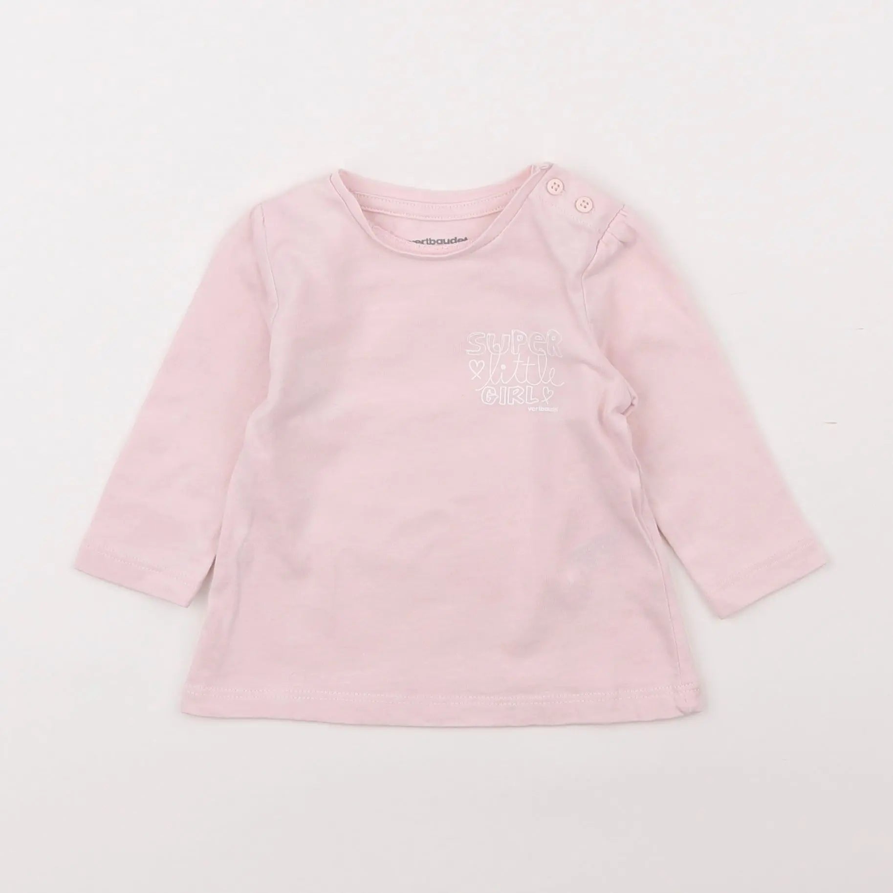 Vertbaudet - tee-shirt rose - 3 mois
