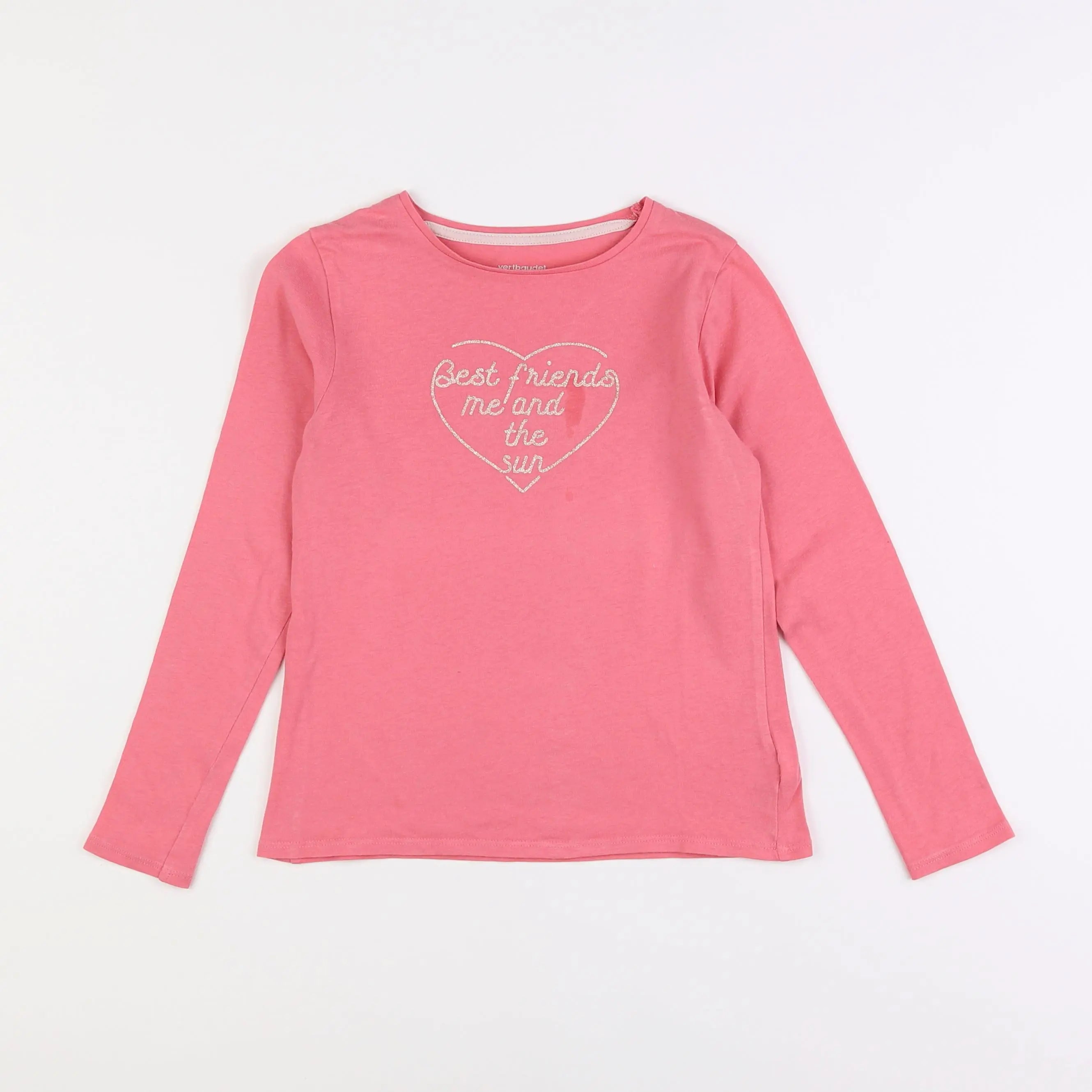 Vertbaudet - tee-shirt rose - 8 ans