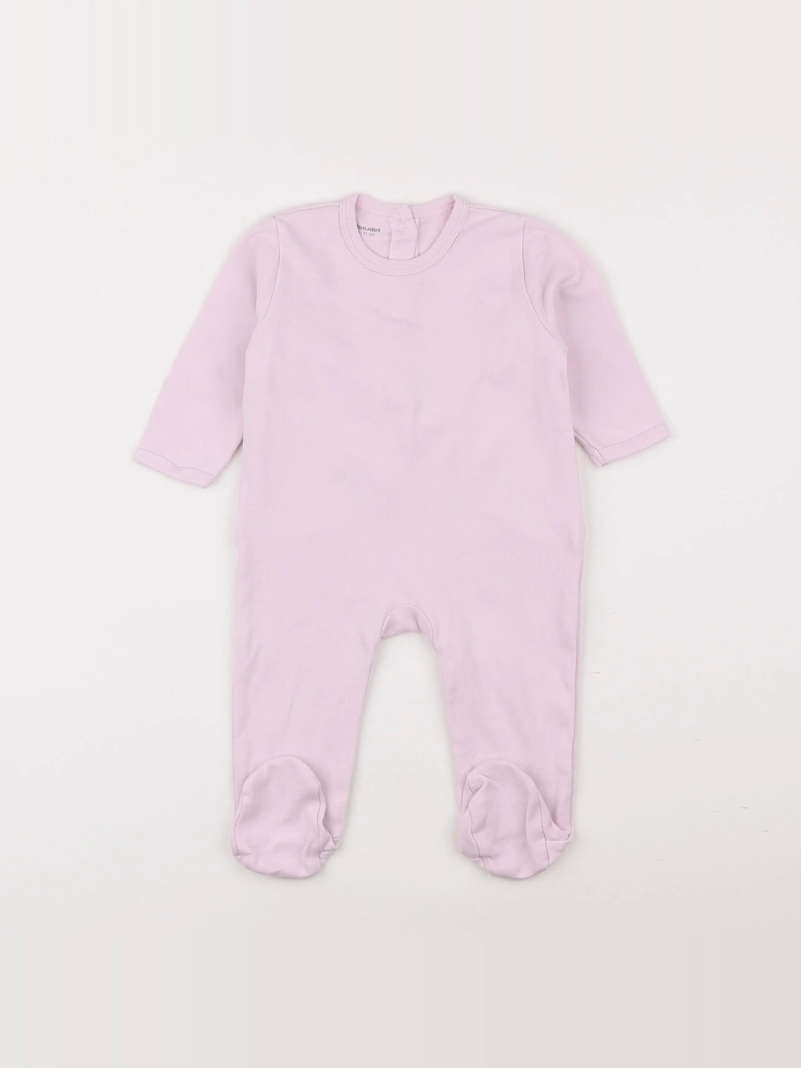 Vertbaudet - pyjama coton rose - 9 mois