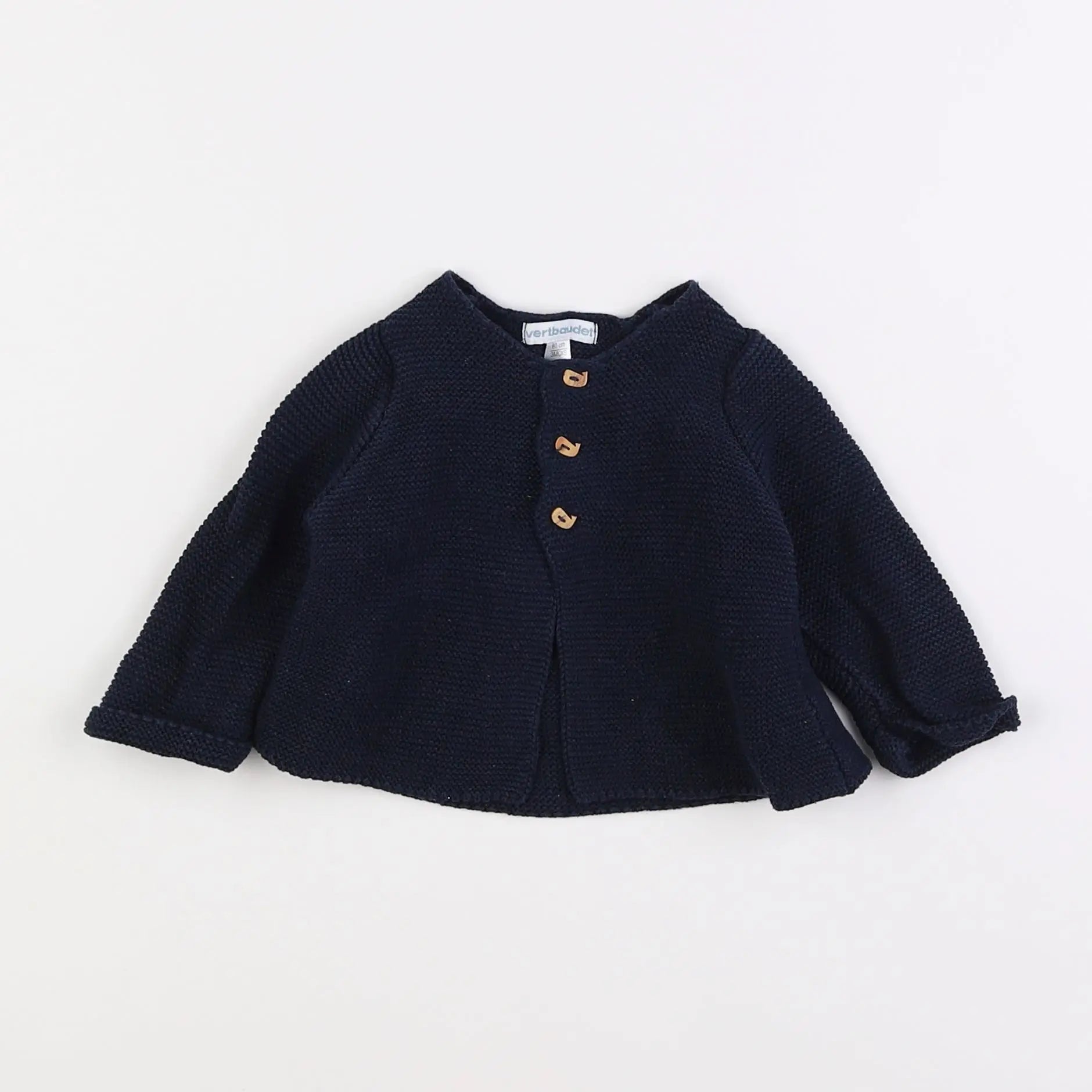 Vertbaudet - gilet bleu - 3 mois