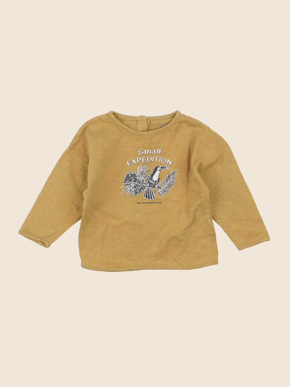 Vertbaudet - tee-shirt marron - 12 mois