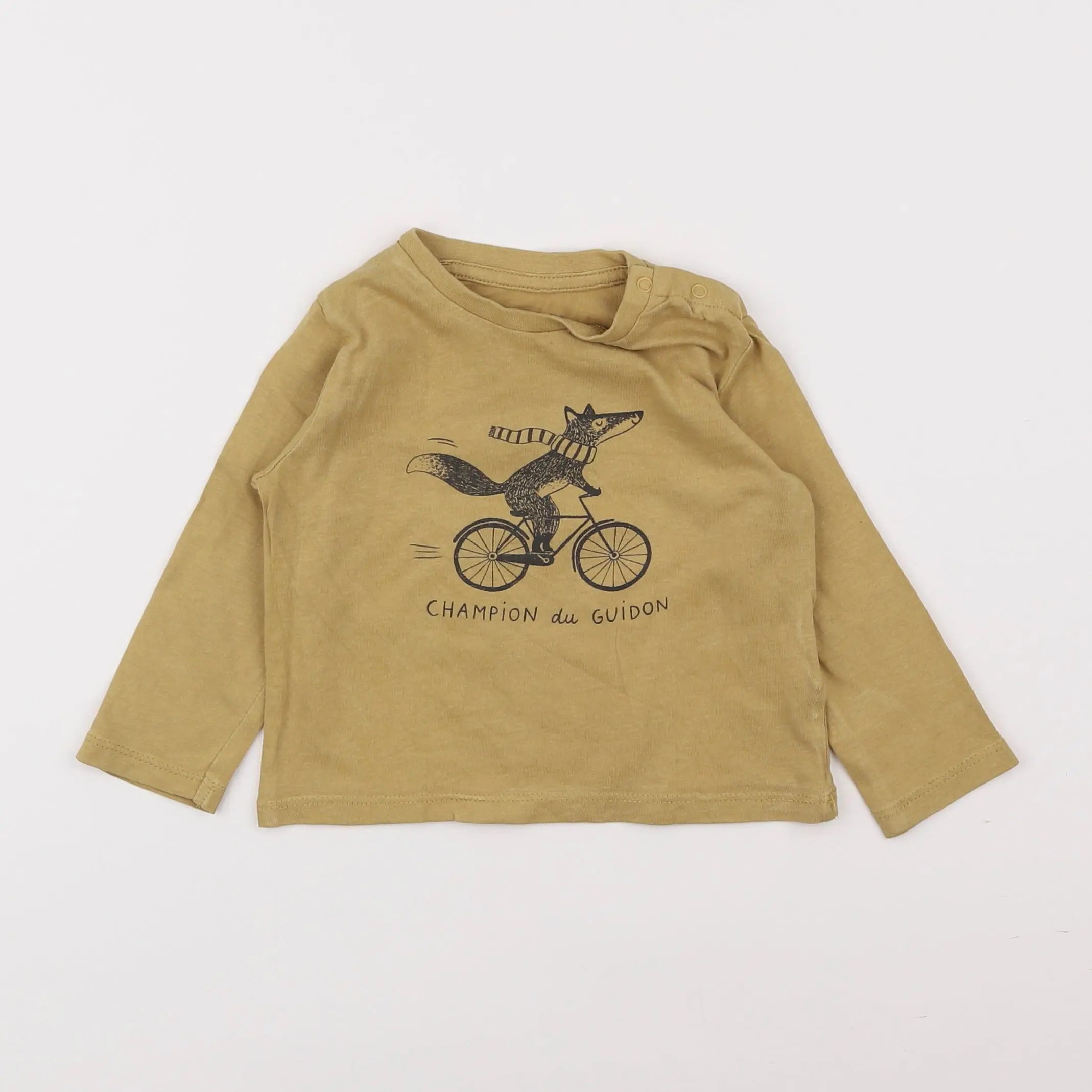 Vertbaudet - tee-shirt marron - 12 mois