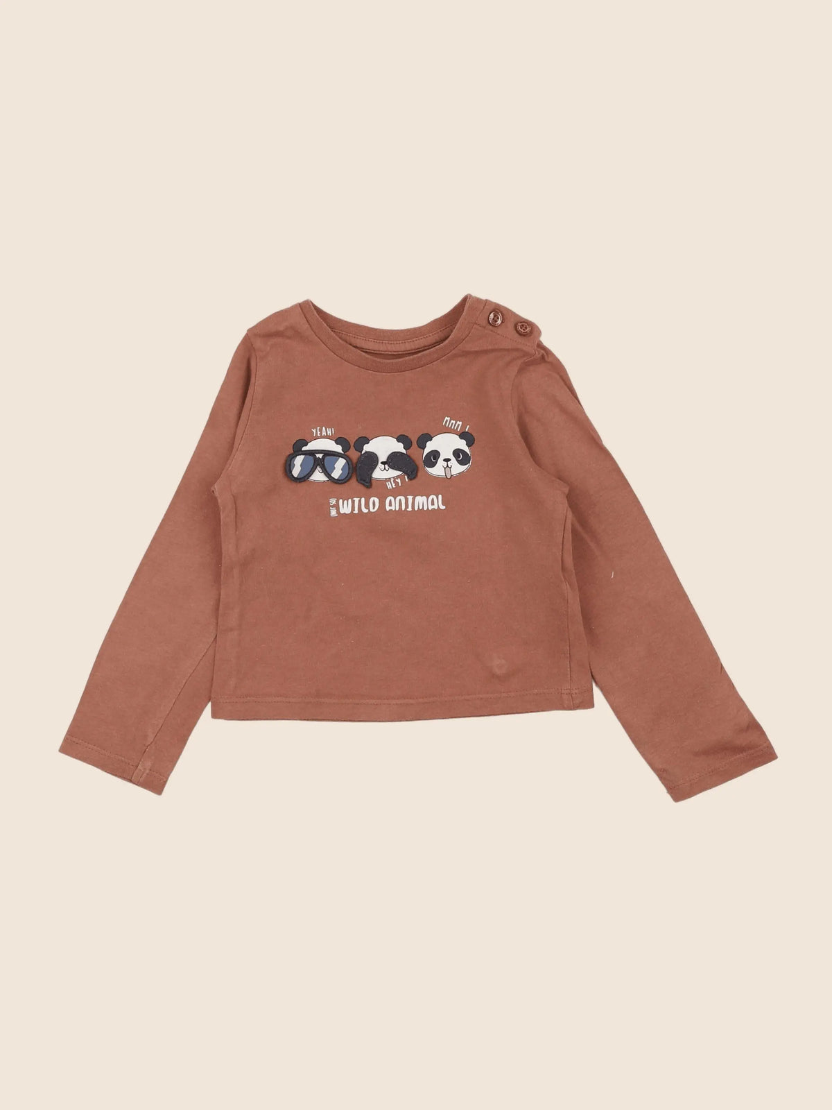 Vertbaudet - tee-shirt marron - 9 mois